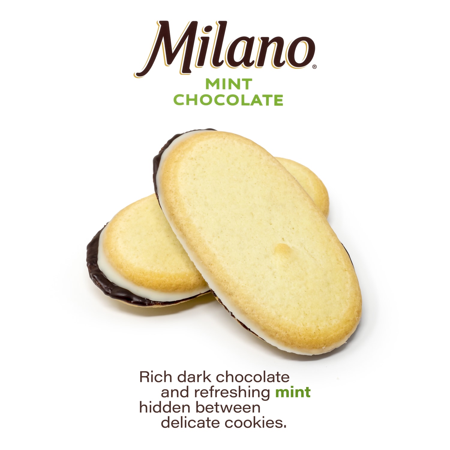Pepperidge Farm Milano Mint Chocolate Cookies, 0.95 Oz, 2 Cookies Per Pack, Box Of 20 Packs - Image 5