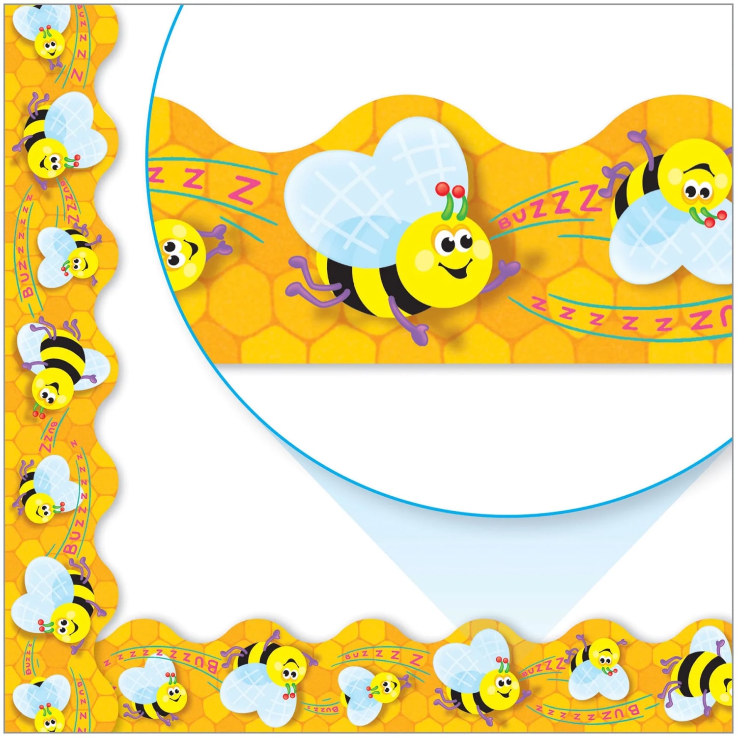 Trend Terrific Trimmers, Busy Bees, 39ft Per Pack, Set Of 6 Packs - Image 4