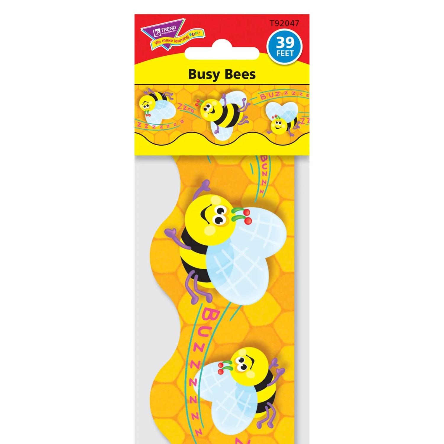 Trend Terrific Trimmers, Busy Bees, 39ft Per Pack, Set Of 6 Packs - Image 6