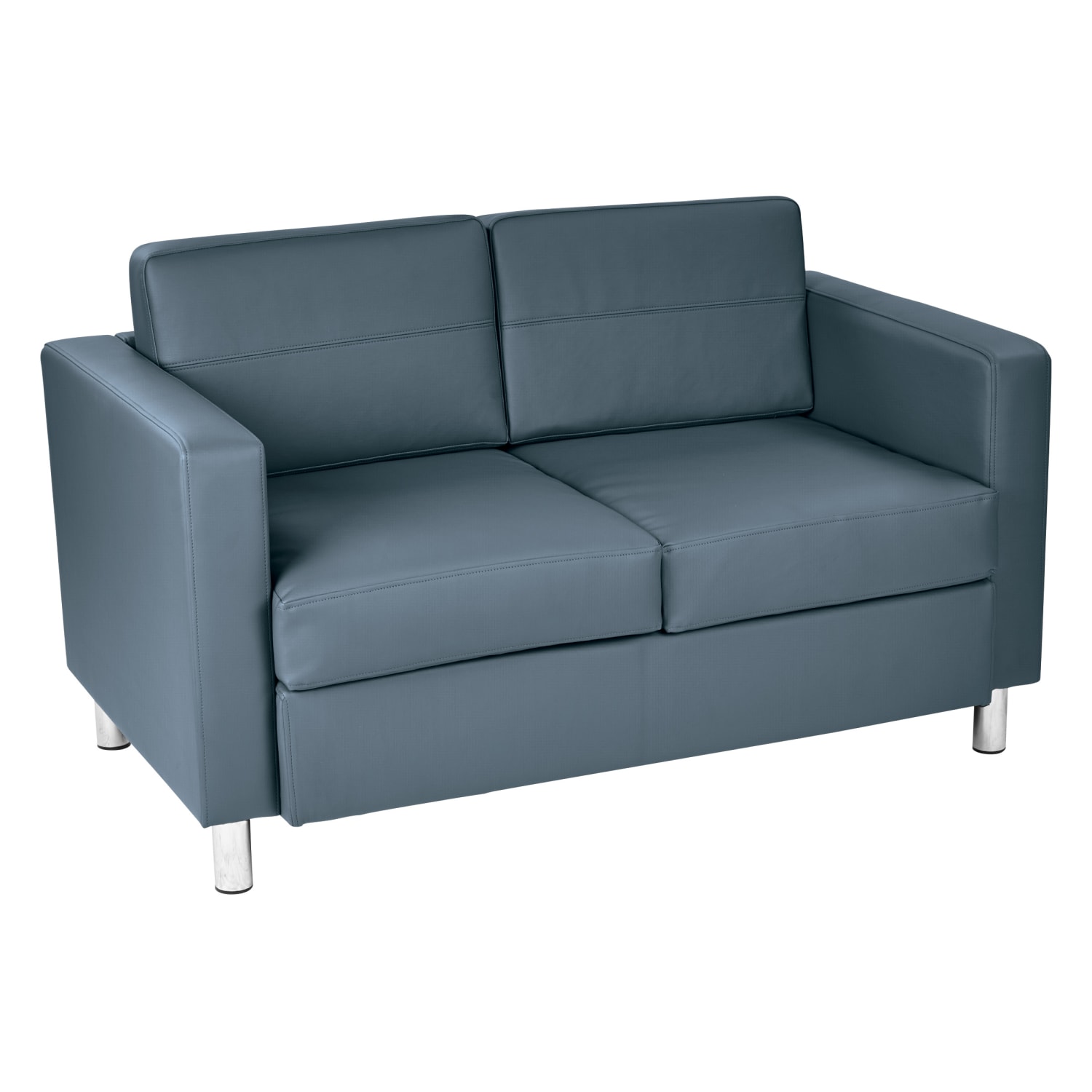 Office Star Pacific Fabric Loveseat, 29-1/2”H x 51-1/2”W x 30-1/2”D, Dillon/Chrome