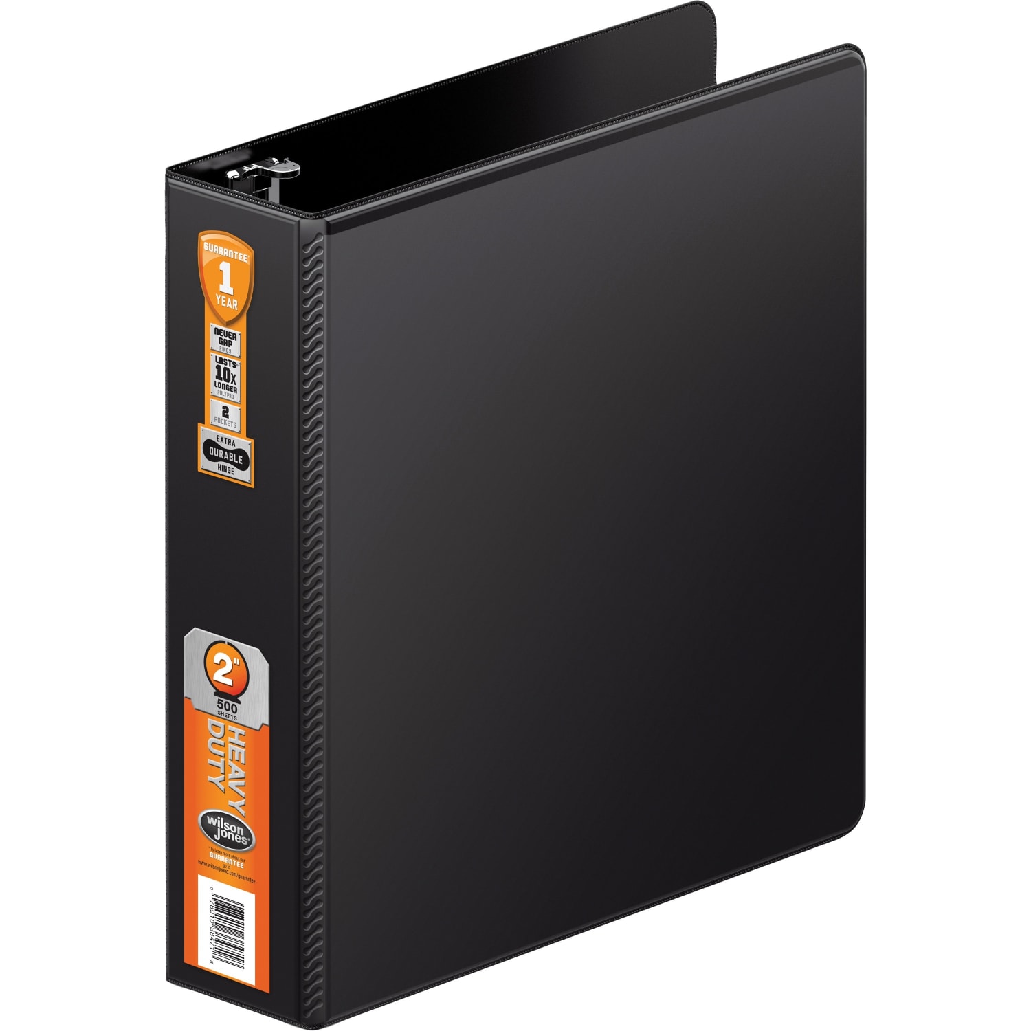 Wilson Jones Heavy-Duty 3-Ring Binder, 2in D-Rings, Black - Image 5