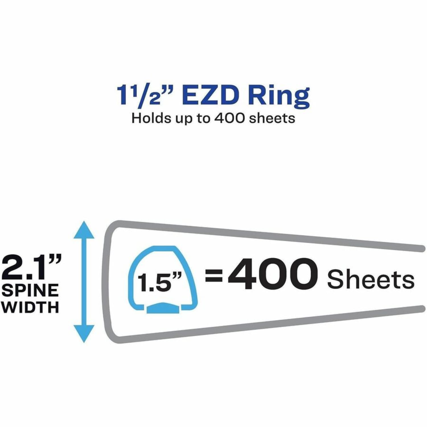 Avery Heavy-Duty 3-Ring Binder With Locking One-Touch EZD Rings, 1 1/2in D-Rings, Black - Image 3