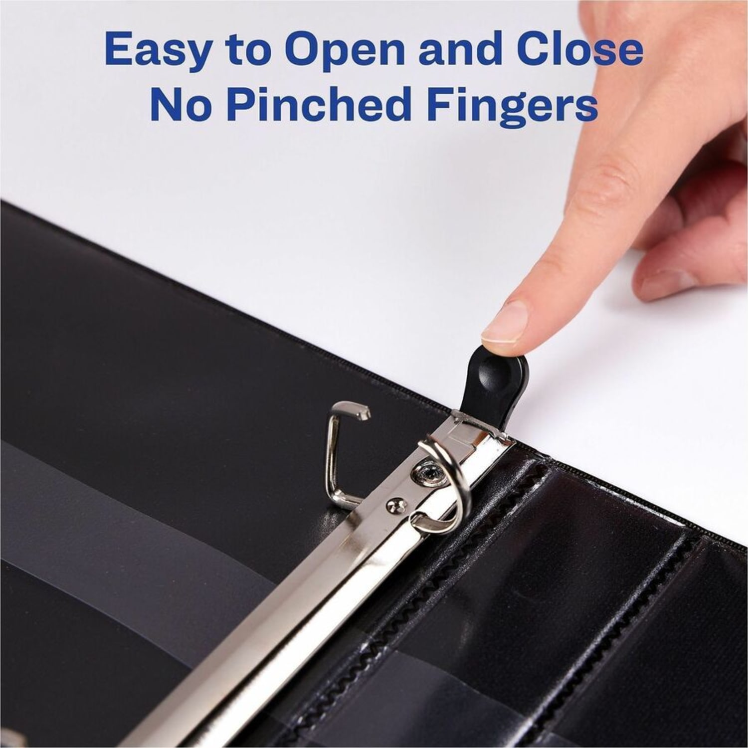 Avery Heavy-Duty 3-Ring Binder With Locking One-Touch EZD Rings, 1 1/2in D-Rings, Black - Image 5