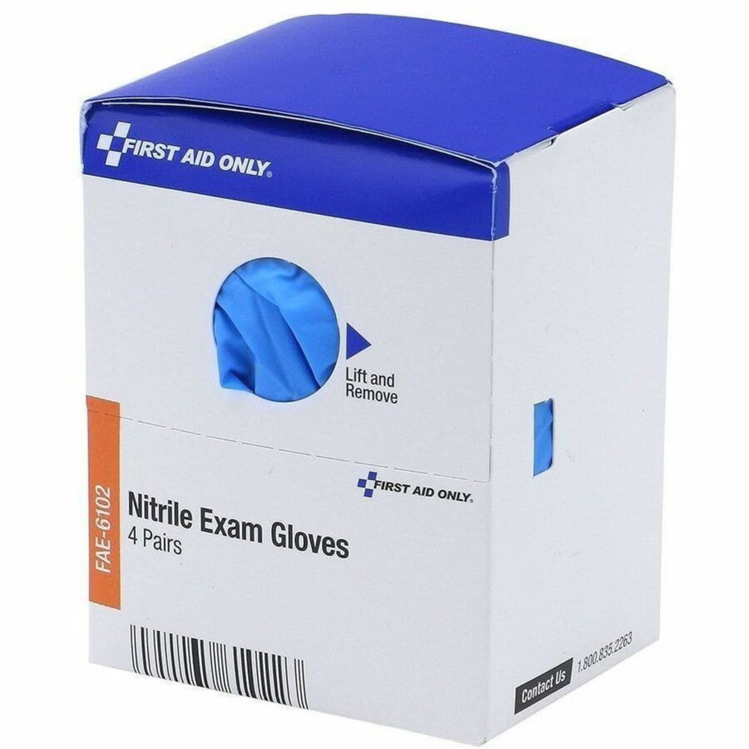 First Aid Only Nitrile Exam Gloves Refill For SmartCompliance General Business Cabinets, Large, Blue, Box Of 4 Pairs - Image 4