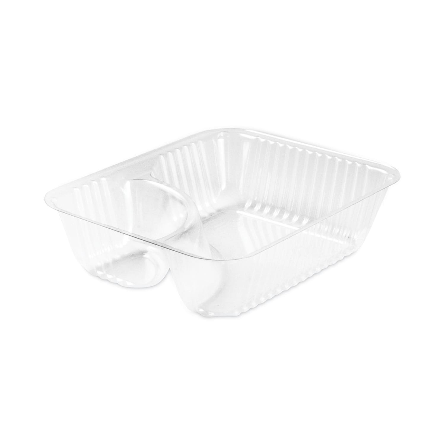 Dart ClearPac Small Nacho Trays, 2-Compartment, 1-1/2inH x 5inW x 6inD, Clear, Bag Of 125 Trays, Carton Of 2 Bags - Image 3