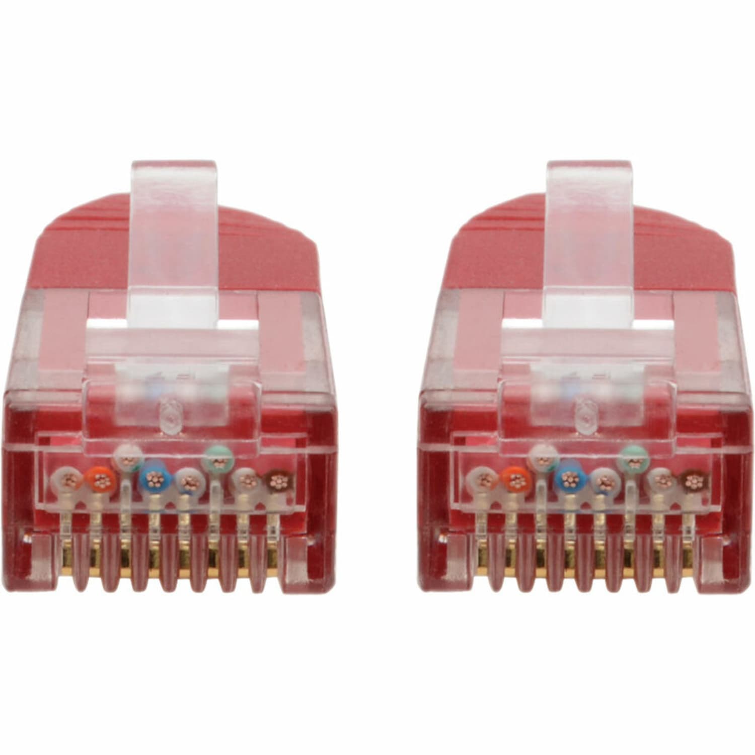 Tripp Lite Cat6 Cat5e Gigabit Molded Patch Cable RJ45 M/M Red 550Mhz 100ft 100ft - 1x RJ-45 Male Network - N200100RD - Image 4