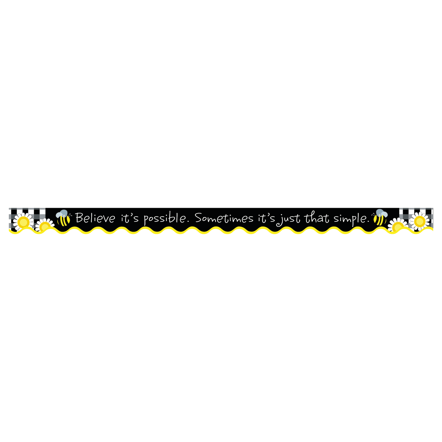 Barker Creek Scalloped-Edge Border Strips, 2 1/4in x 36in, Believe Its Possible, Pre-K To College, Pack Of 26 - Image 3