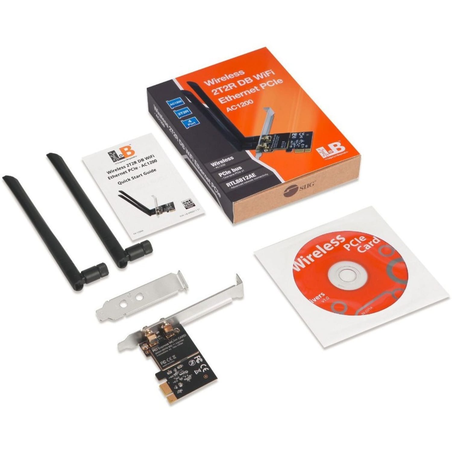 SIIG Wireless 2T2R Dual Band WiFi Ethernet PCIe Card - AC1200 - 1200Mbps High Speed Wi-Fi Data Rate - 867Mbps on 5G, 300Mbps on 2.4G - Image 4