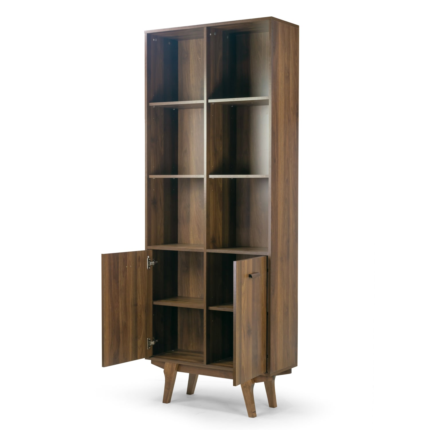 Glamour Home 81inH 6-Shelf Display Bookcase, Brown - Image 4