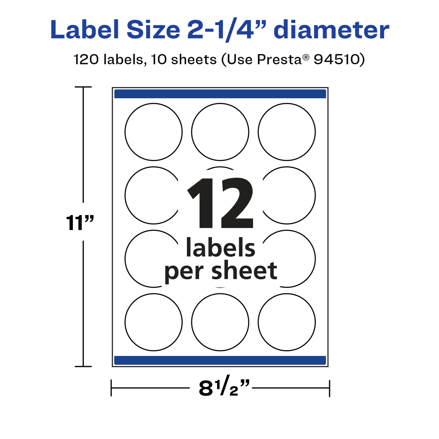 Avery Glossy Permanent Labels With Sure Feed, 94510-WGP10, Round, 2-1/4in Diameter, White, Pack Of 120 - Image 6