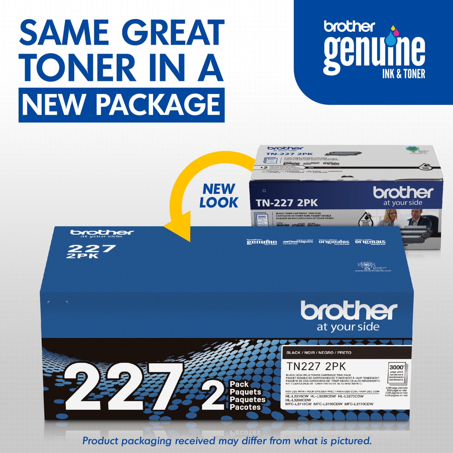 Brother TN-227 Black High Yield Toner Cartridges, Pack Of 2, TN-227BK - Image 4