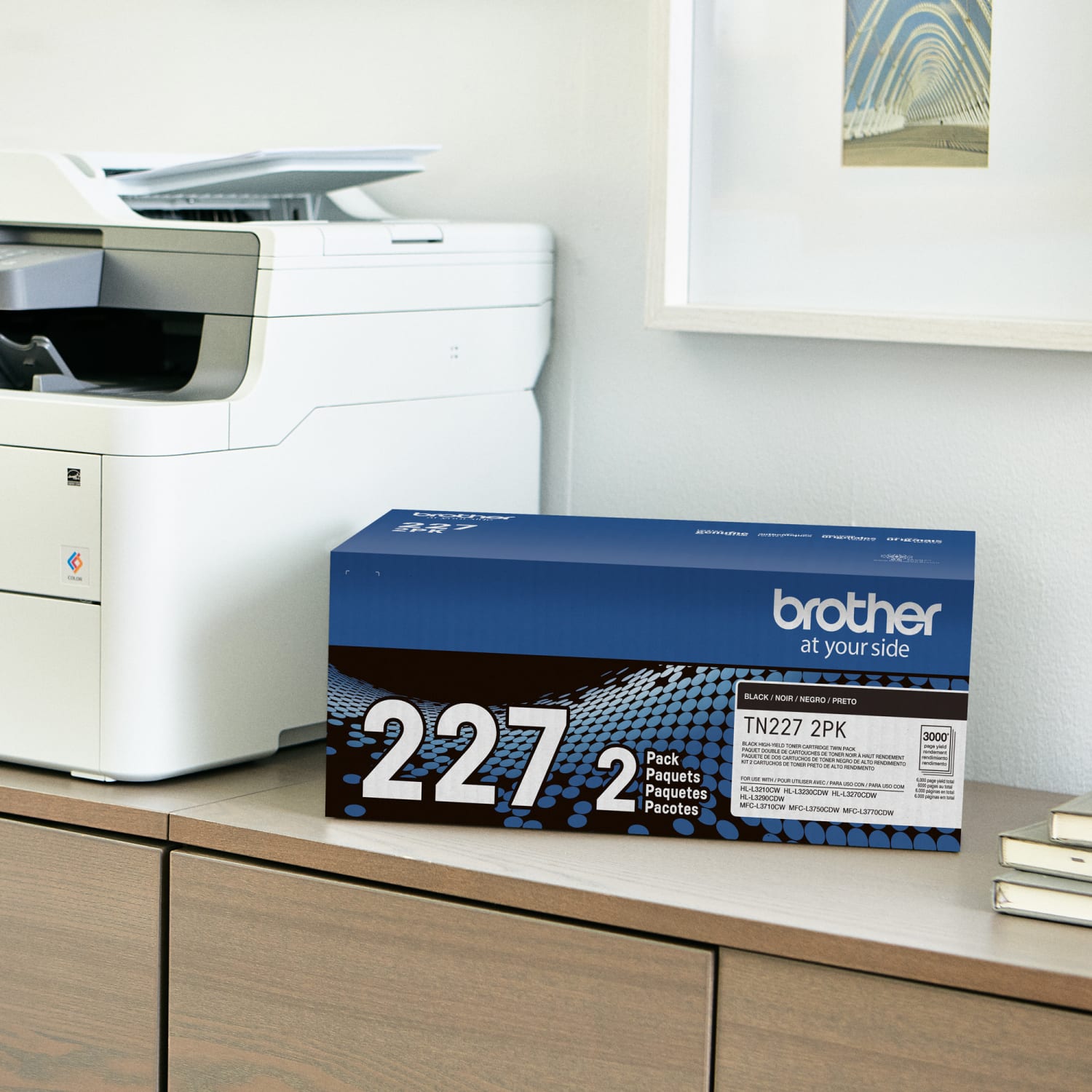 Brother TN-227 Black High Yield Toner Cartridges, Pack Of 2, TN-227BK - Image 5
