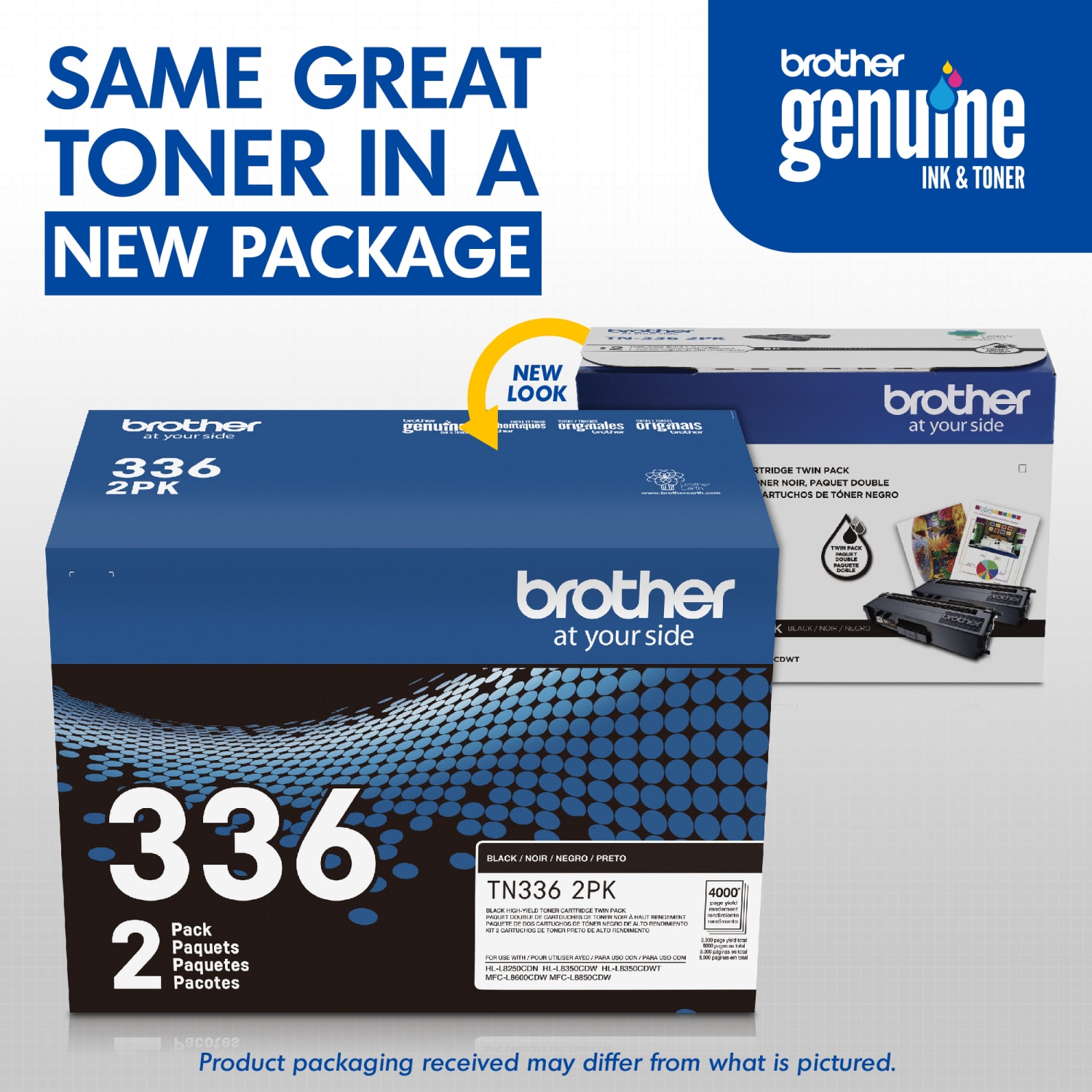 Brother TN-336 Black High Yield Toner Cartridges, Pack Of 2, TN-336BK - Image 4