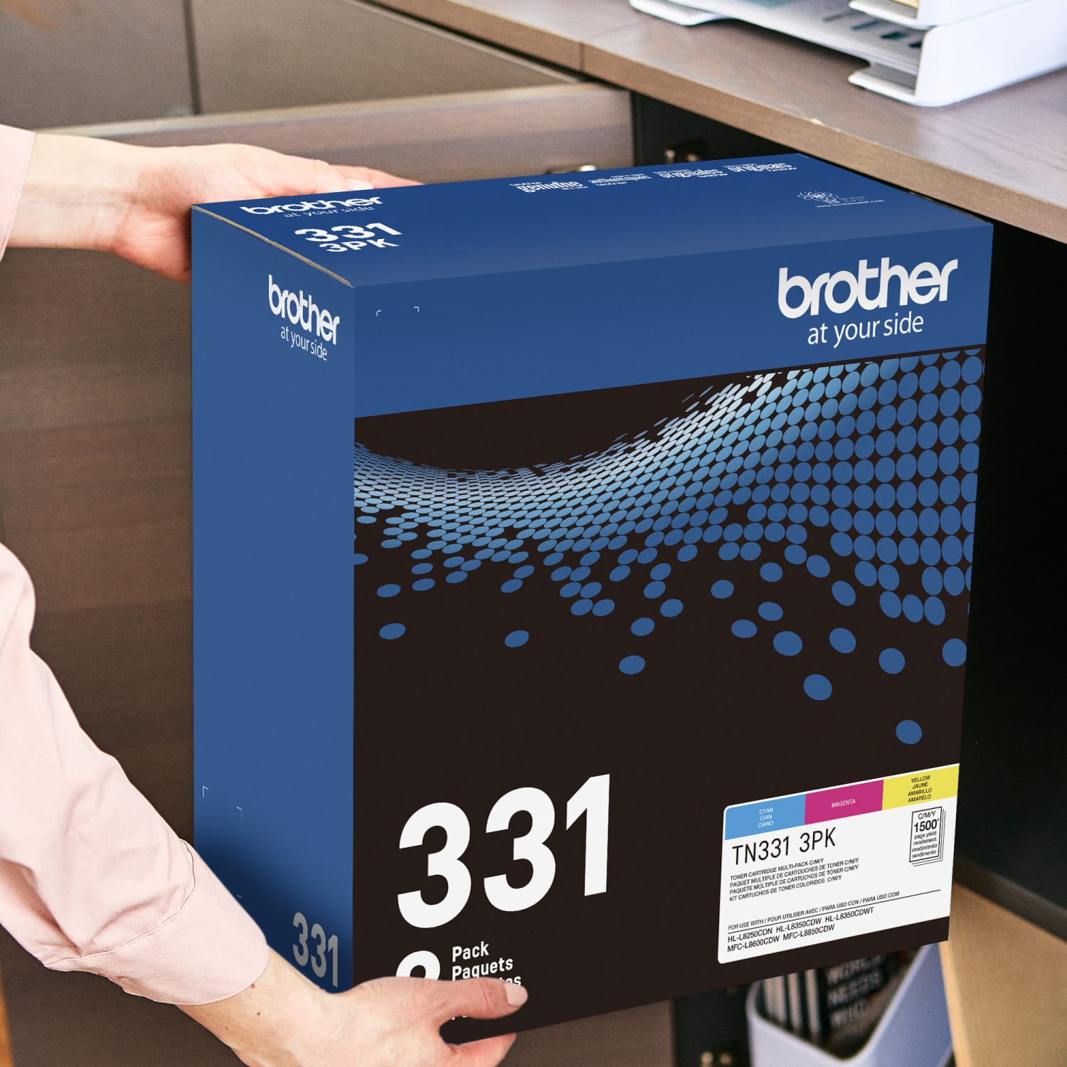 Brother TN331 Cyan; Magenta; Yellow Toner Cartridges, Pack Of 3, TN3313PK - Image 6