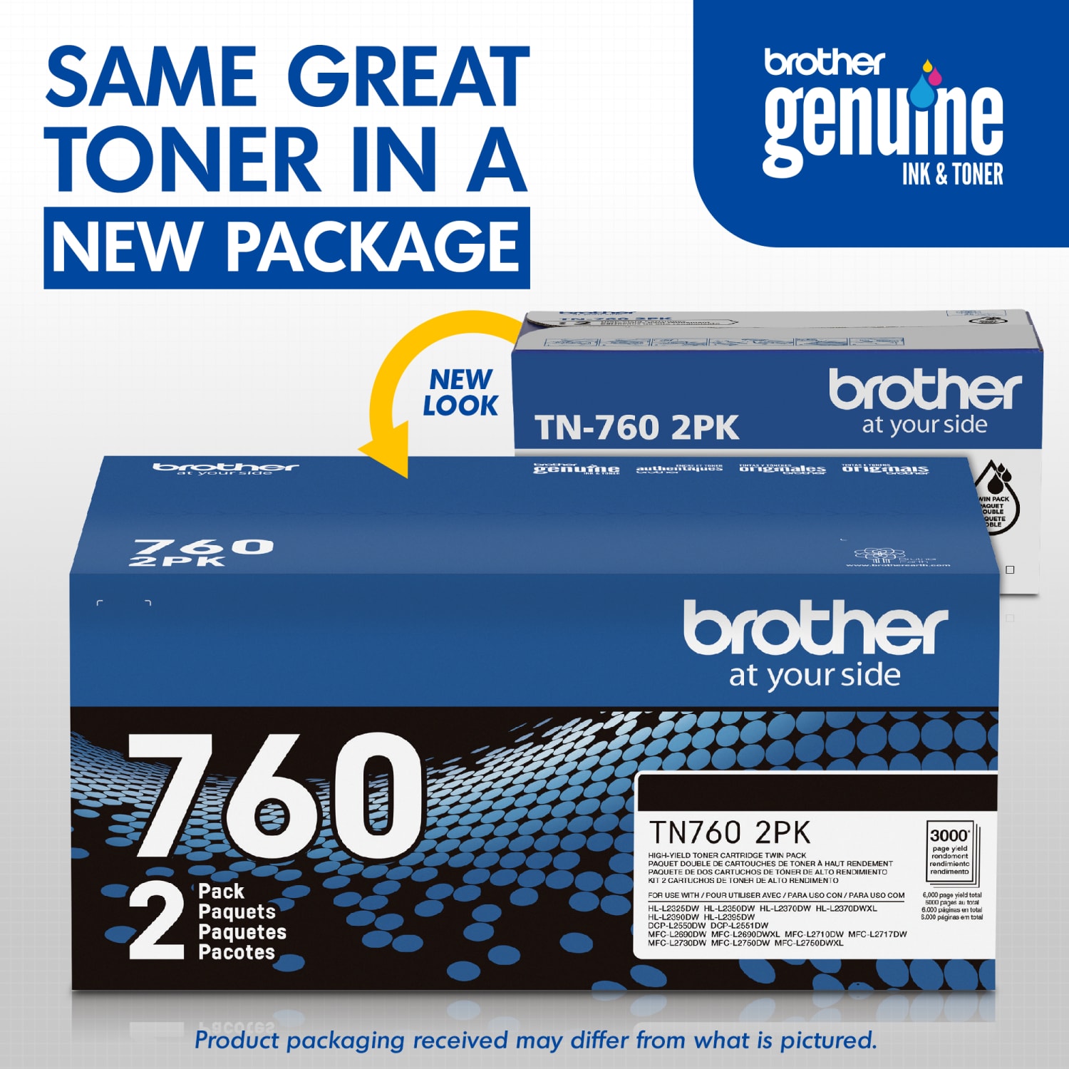 Brother Genuine Black High Yield Toner Cartridge Twin Pack TN7602PK - Image 4
