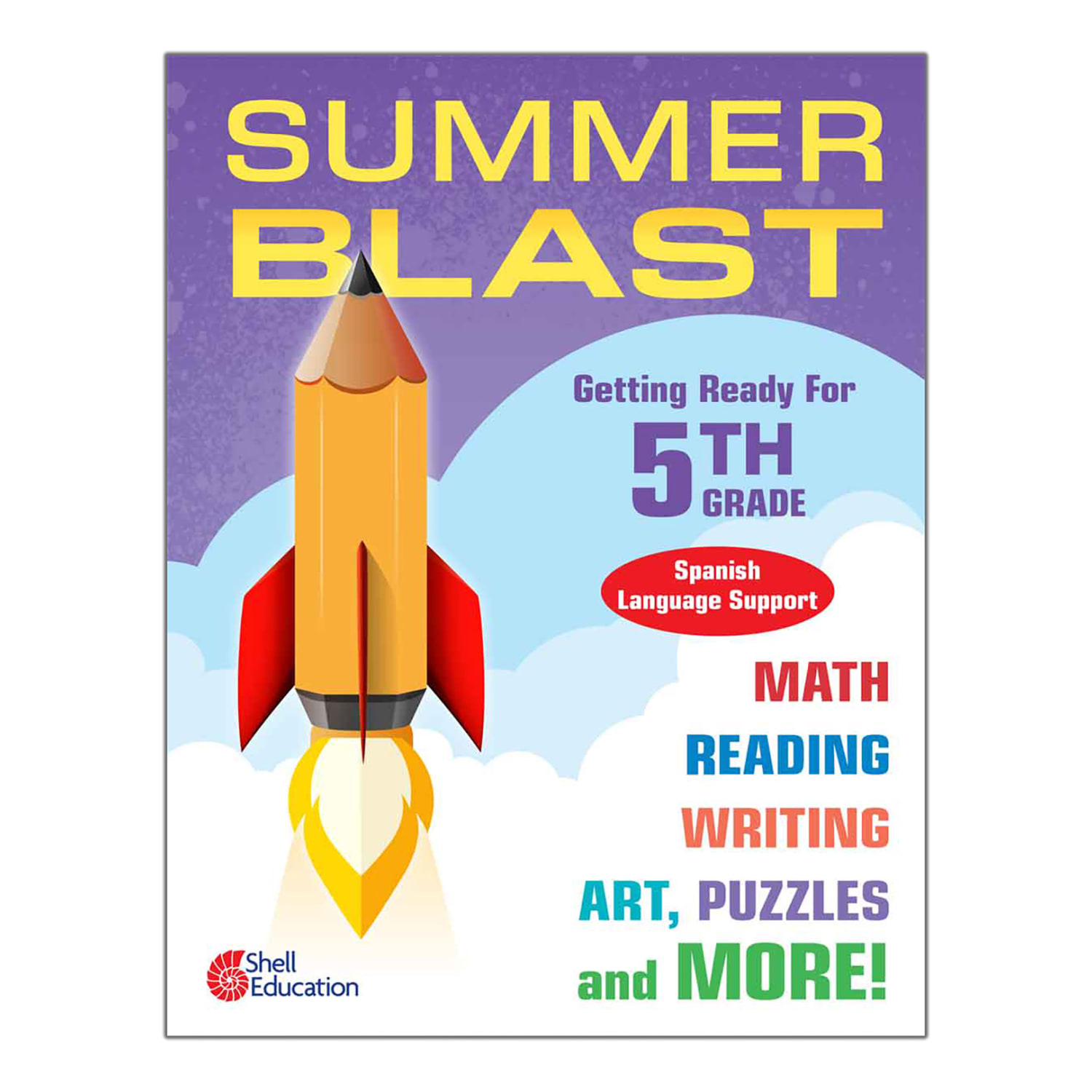 Shell Education Summer Blast Spanish Workbook Printed Book - Book - Grade 4-5 - Spanish, English