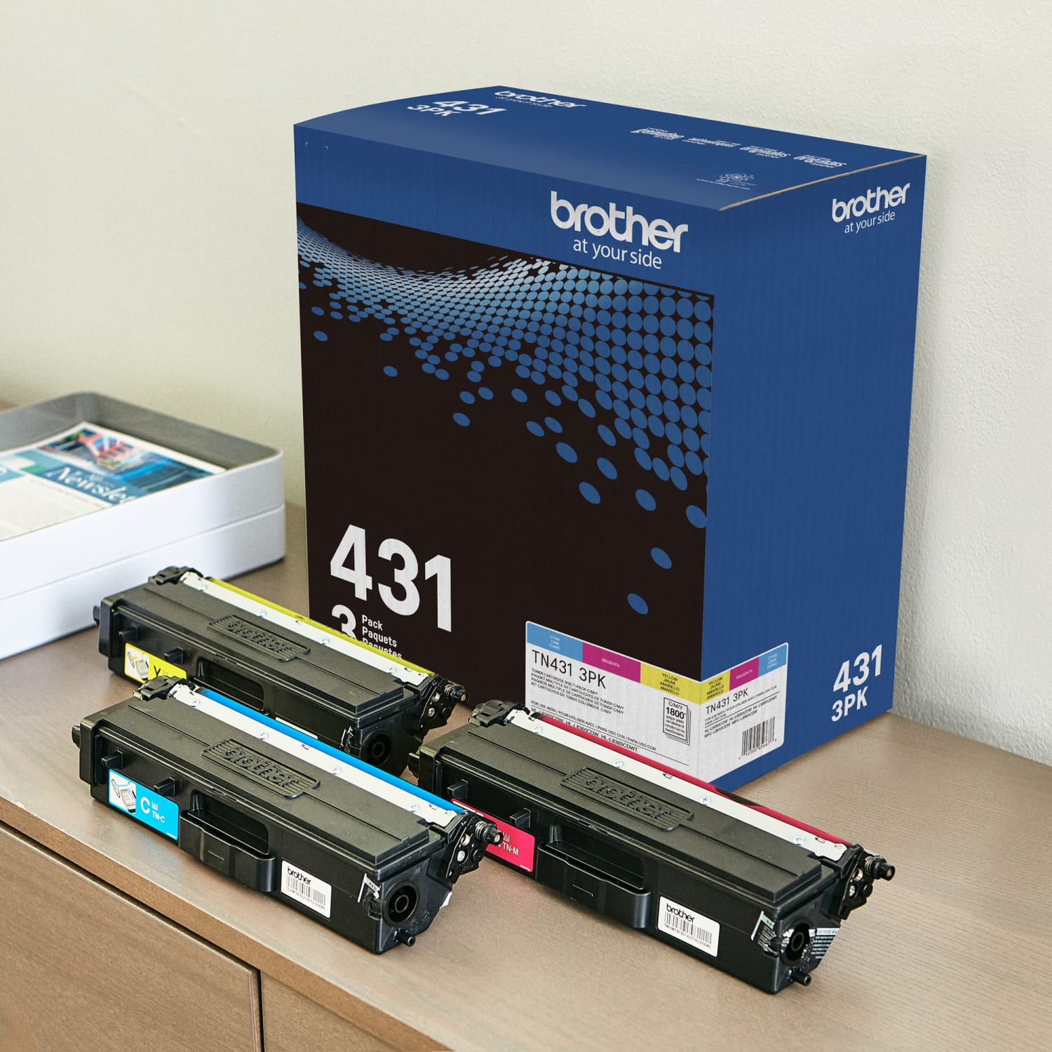 Brother TN-431 Cyan, Magenta, Yellow Toner Cartridges, Pack Of 3, TN-431 combo - Image 6
