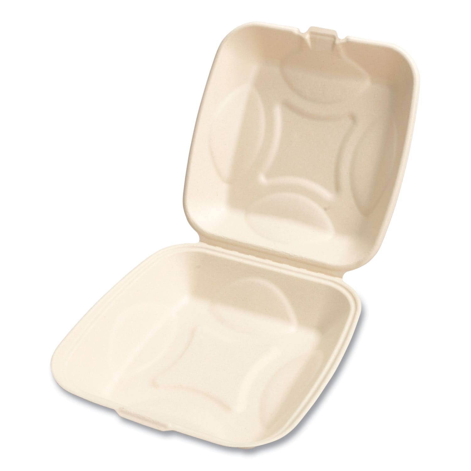 Boardwalk Bagasse PFAS-Free Food Containers, 1-Compartment, 1-15/16inH x 9inW x 9inD, Tan, 100 Containers Per Sleeve, Carton Of 2 Sleeves