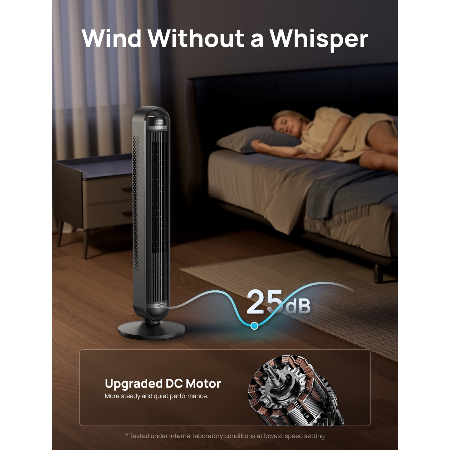 Dreo 42in Smart Tower Fan, Black, Total Qty 1 - Image 5