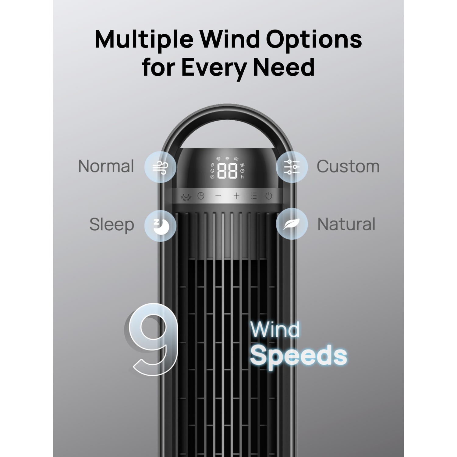 Dreo 42in Smart Tower Fan, Black, Total Qty 1 - Image 6