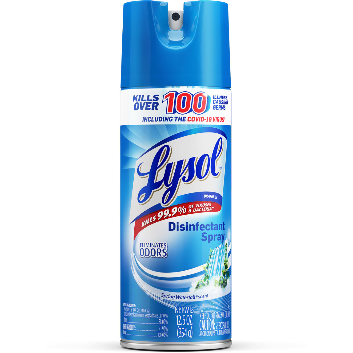 LYSOL Disinfectant Spray - Spring Waterfall 12.5 oz, Case of 12 Cans - Image 3