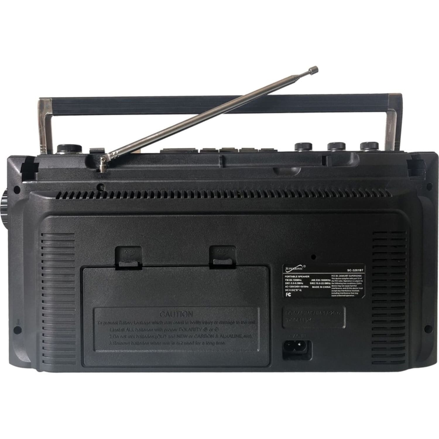 Supersonic 4 Band Radio & Cassette Player + Cassette To Mp3 Converter & Bluetooth - 4 W Integrated - Black - MP3 - SD - USB - Image 3