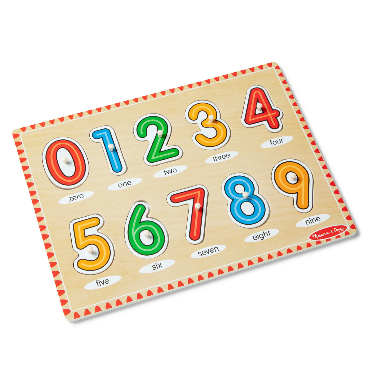 Melissa & Doug See-Inside Numbers Peg Puzzle, 10 Pieces - Image 3