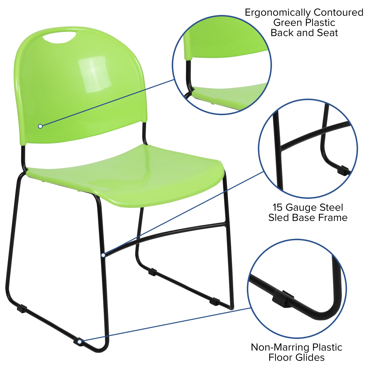 Flash Furniture HERCULES Plastic UltraCompact Stack Chair GreenBlack PopularChairscom Flash Furniture HERCULES Plastic Ultra Compact Stack Chair GreenBlack PopularChairscom