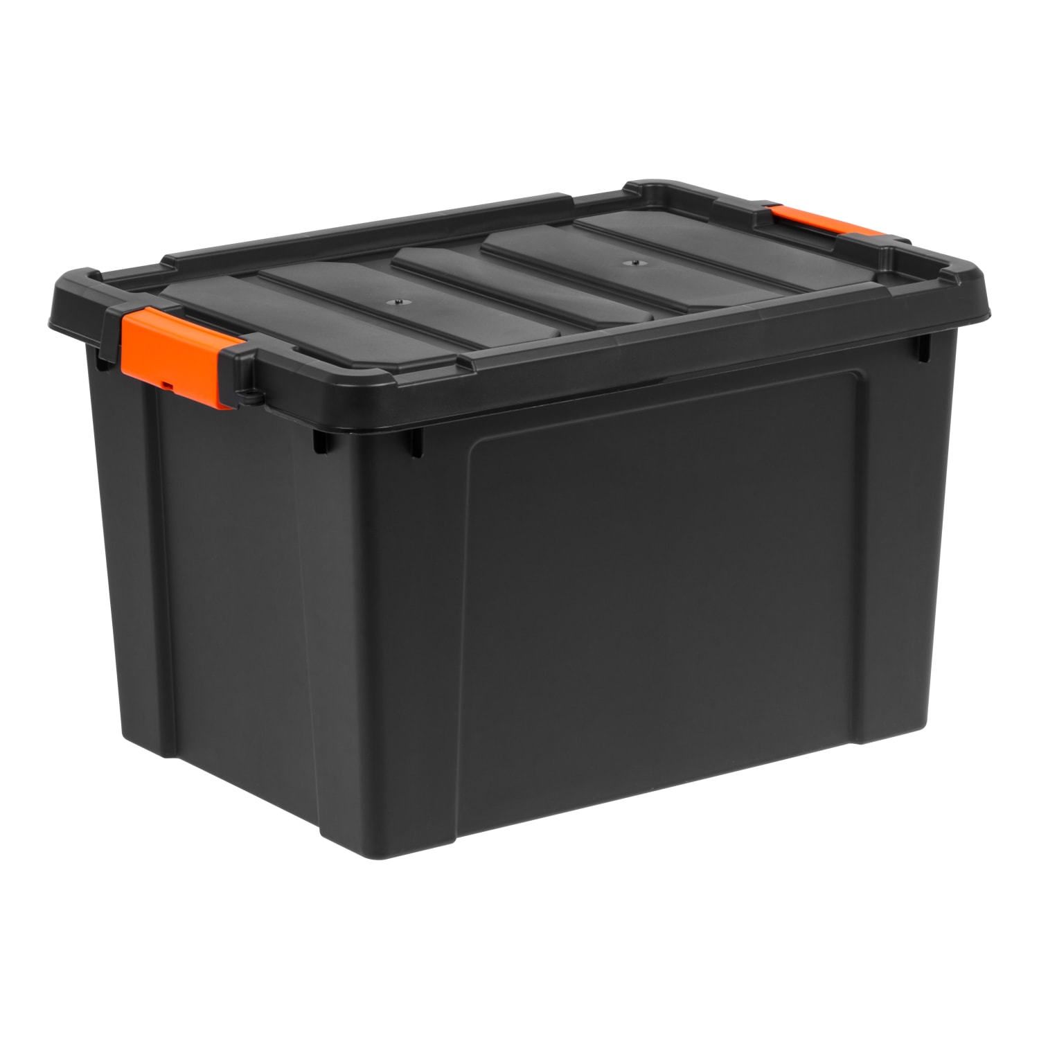 Iris Remington Heavy Duty Store-It-All Totes, 19 Gallon, Black, Set Of 4 Totes - Image 3