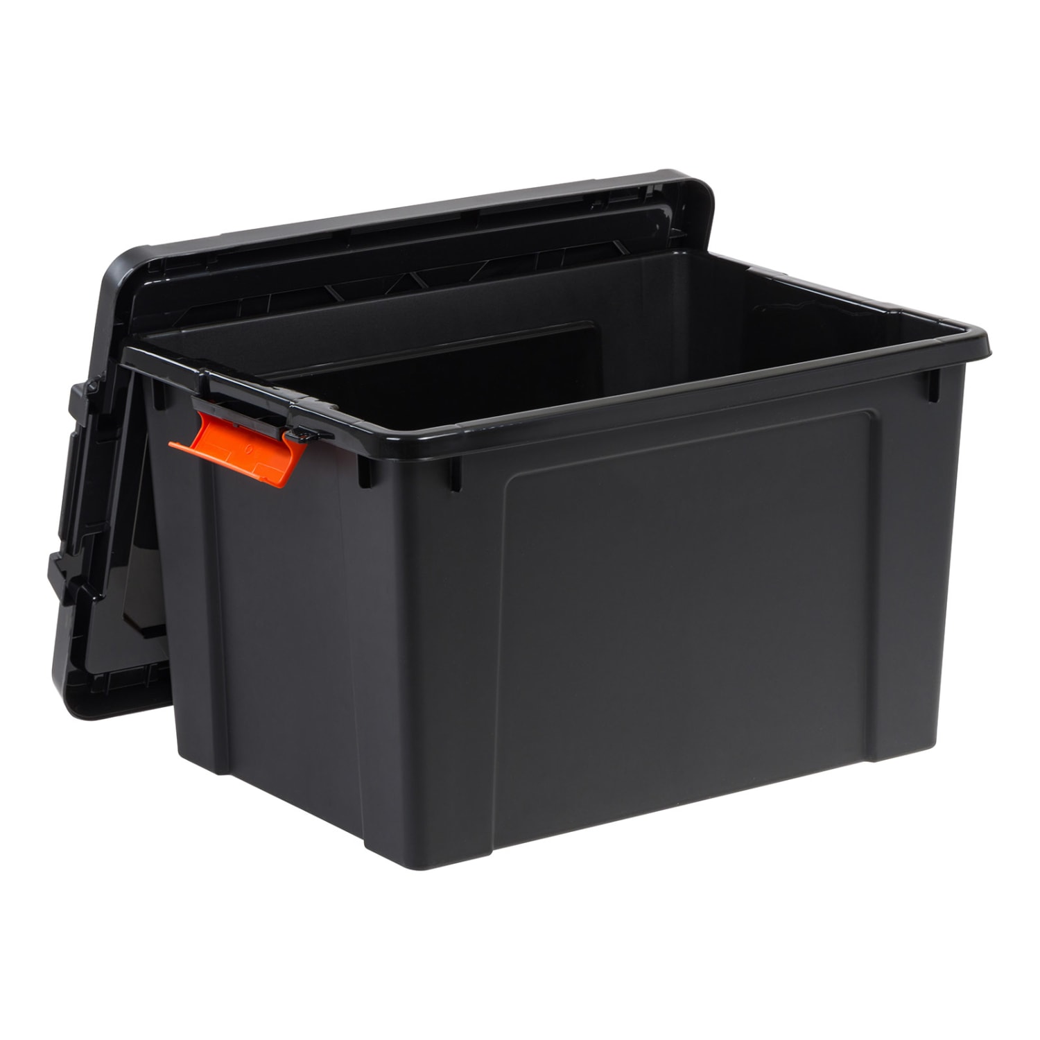 Iris Remington Heavy Duty Store-It-All Totes, 19 Gallon, Black, Set Of 4 Totes - Image 5