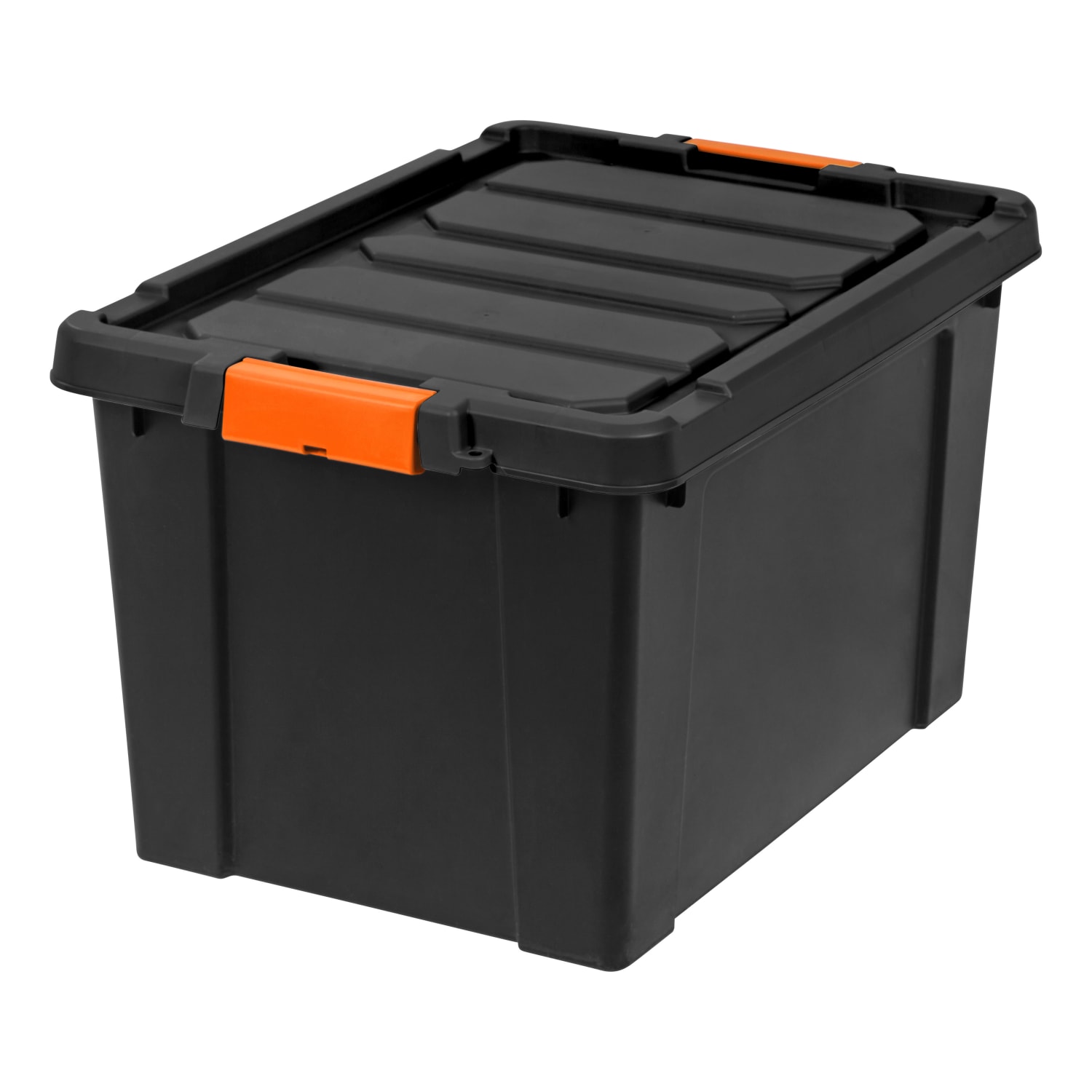 Iris Remington Heavy Duty Store-It-All Totes, 19 Gallon, Black, Set Of 4 Totes - Image 6