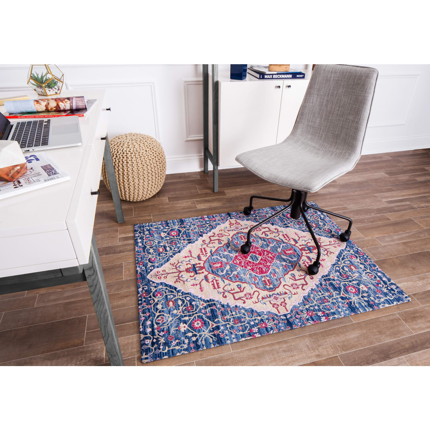 Anji Mountain Porto Rug'd Chair Mat, 1/4inH x 36inW x 48inD, Multicolor - Image 3