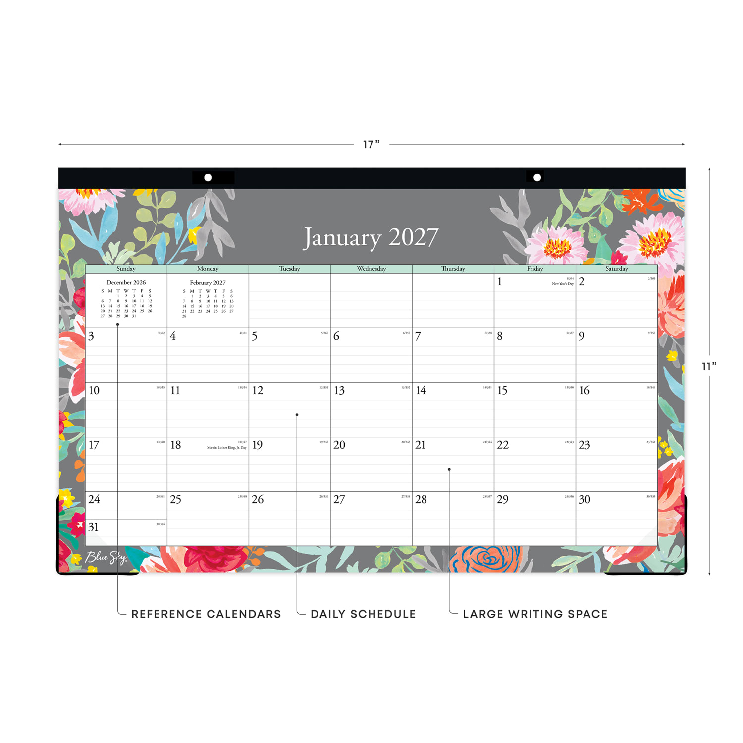 2027 Blue Sky Sophie Monthly Desk Pad Planning Calendar, 17x11, 0%, Sophie, Jan-Dec, RY27 - Image 3