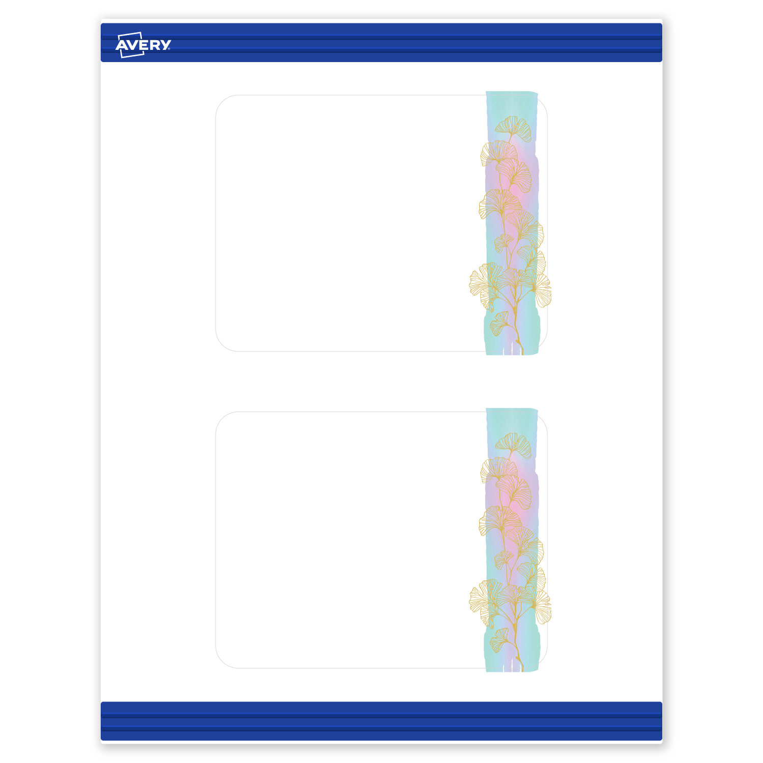 Avery Printable Postcards With Sure Feed Technology, 4-1/4in x 5-1/2in, Matte White With Floral Design, Pack Of 20 - Image 3