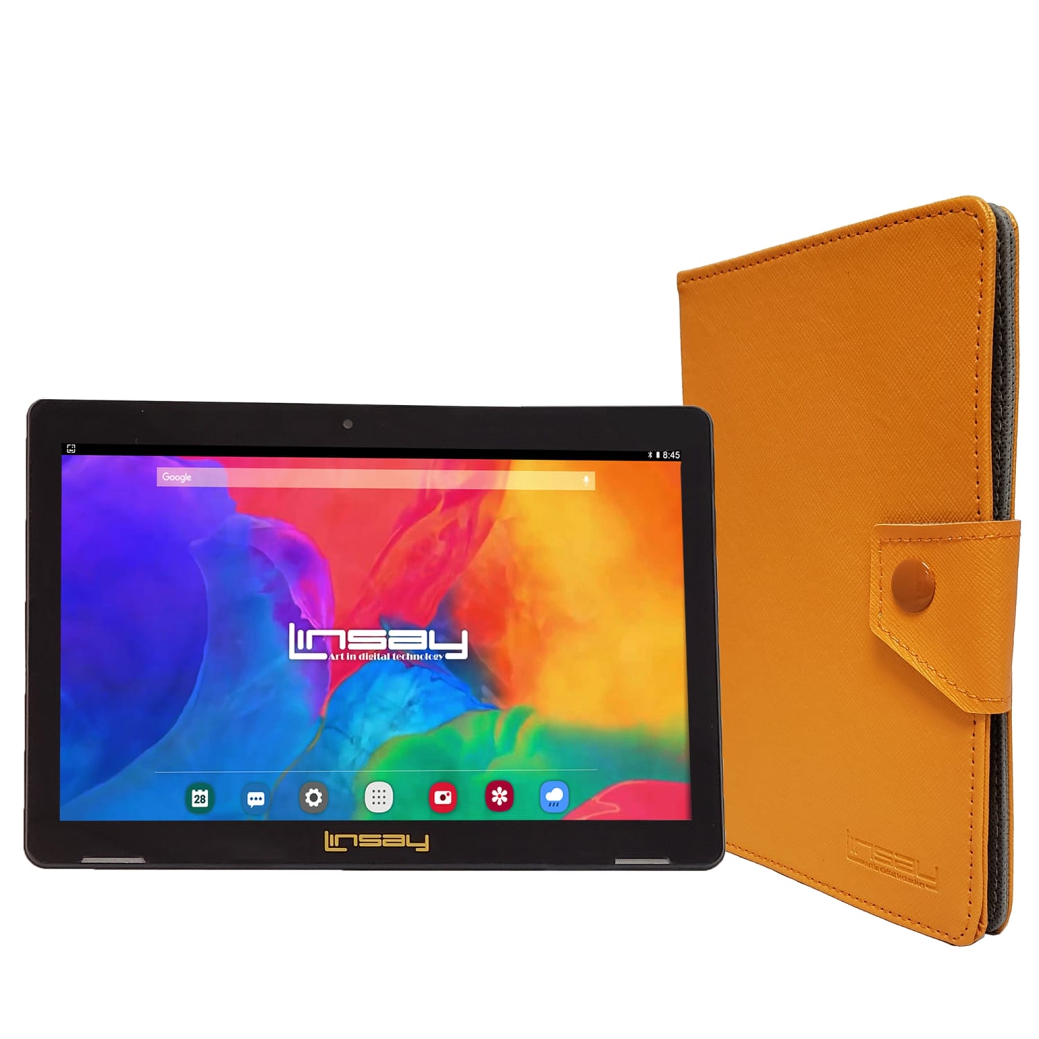 Linsay F10IPS Tablet, 10.1in Screen, 2GB Memory, 64GB Storage, Android 13, Orange - Image 3
