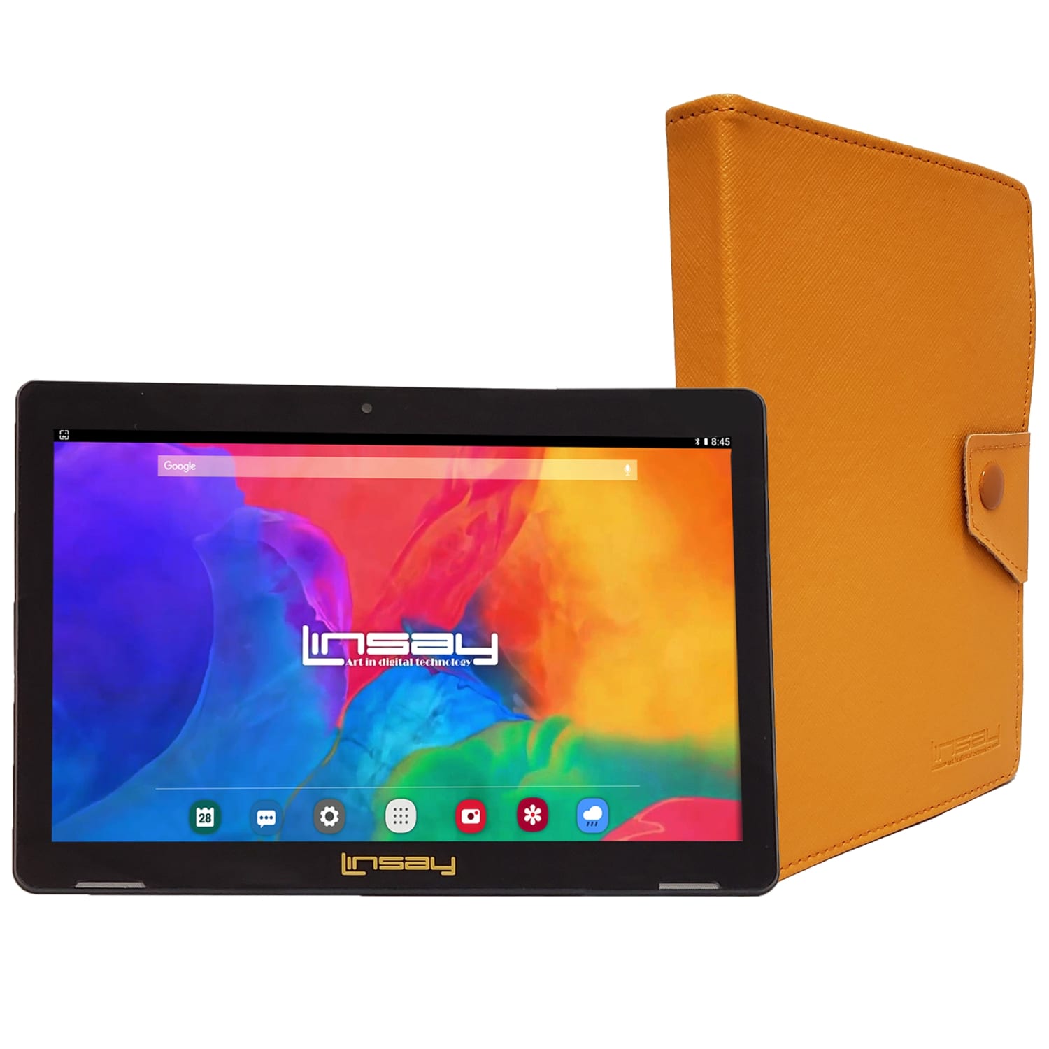 Linsay F10IPS Tablet, 10.1in Screen, 2GB Memory, 64GB Storage, Android 13, Orange - Image 4