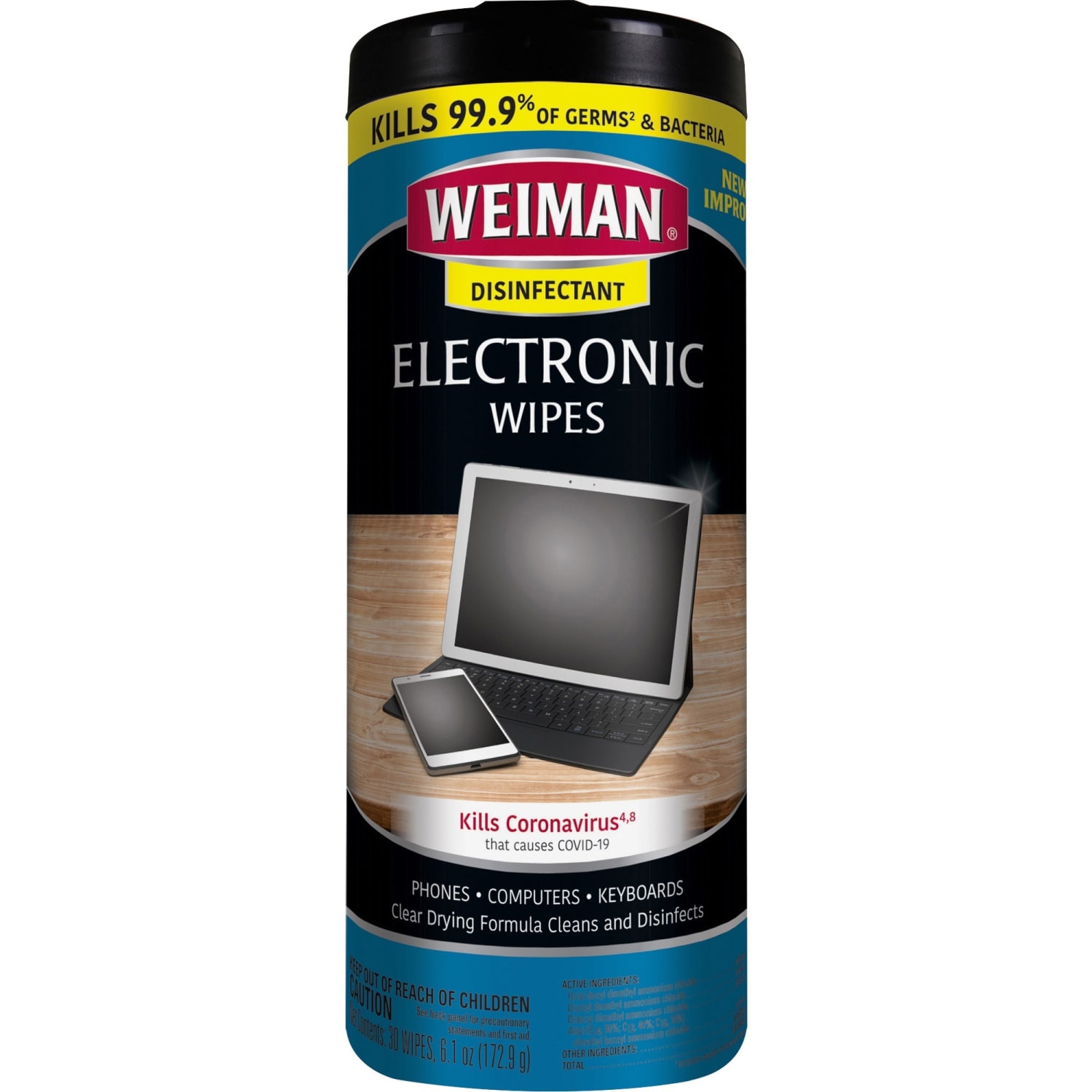 Weiman E-Tronic Wipes - For TV, Keyboard, Monitor, Notebook, Smartphone, Tablet, Electronics, Plasma Display, LCD - 93ACT - Image 3