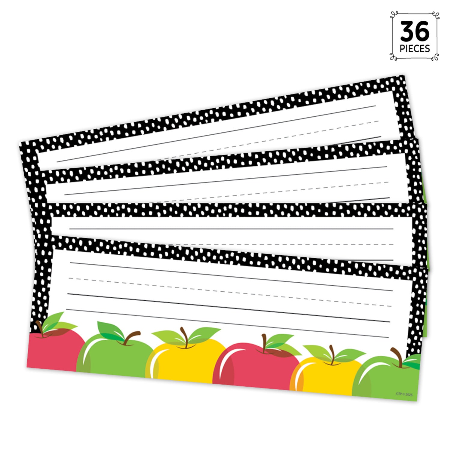 Creative Teaching Press Name Plates, Apple Time, 36 Per Pack, Set Of 3 Packs - Image 4