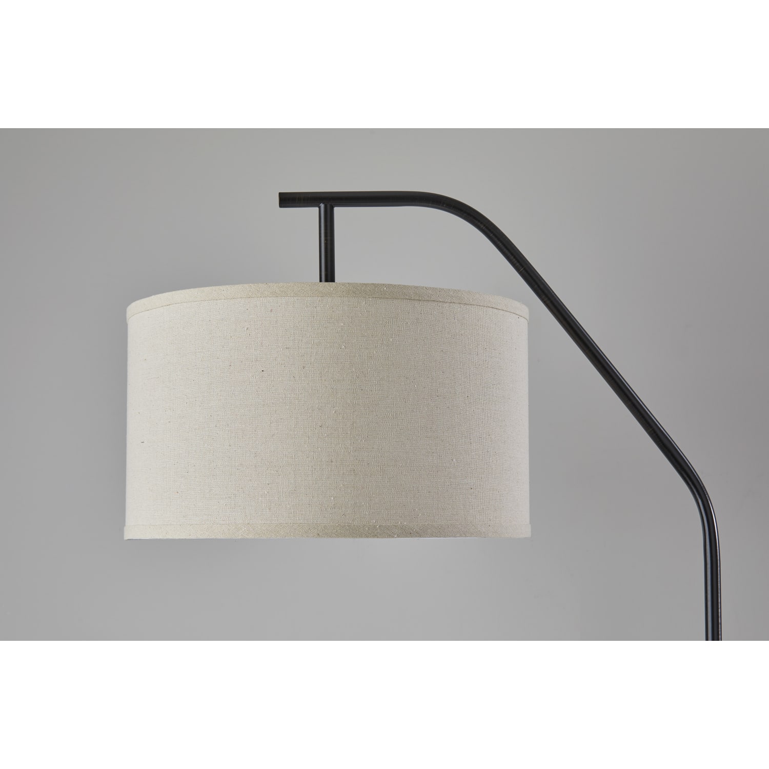 Adesso Simplee Max Floor Lamp, 66inH, Oatmeal Shade/Black Base - Image 4