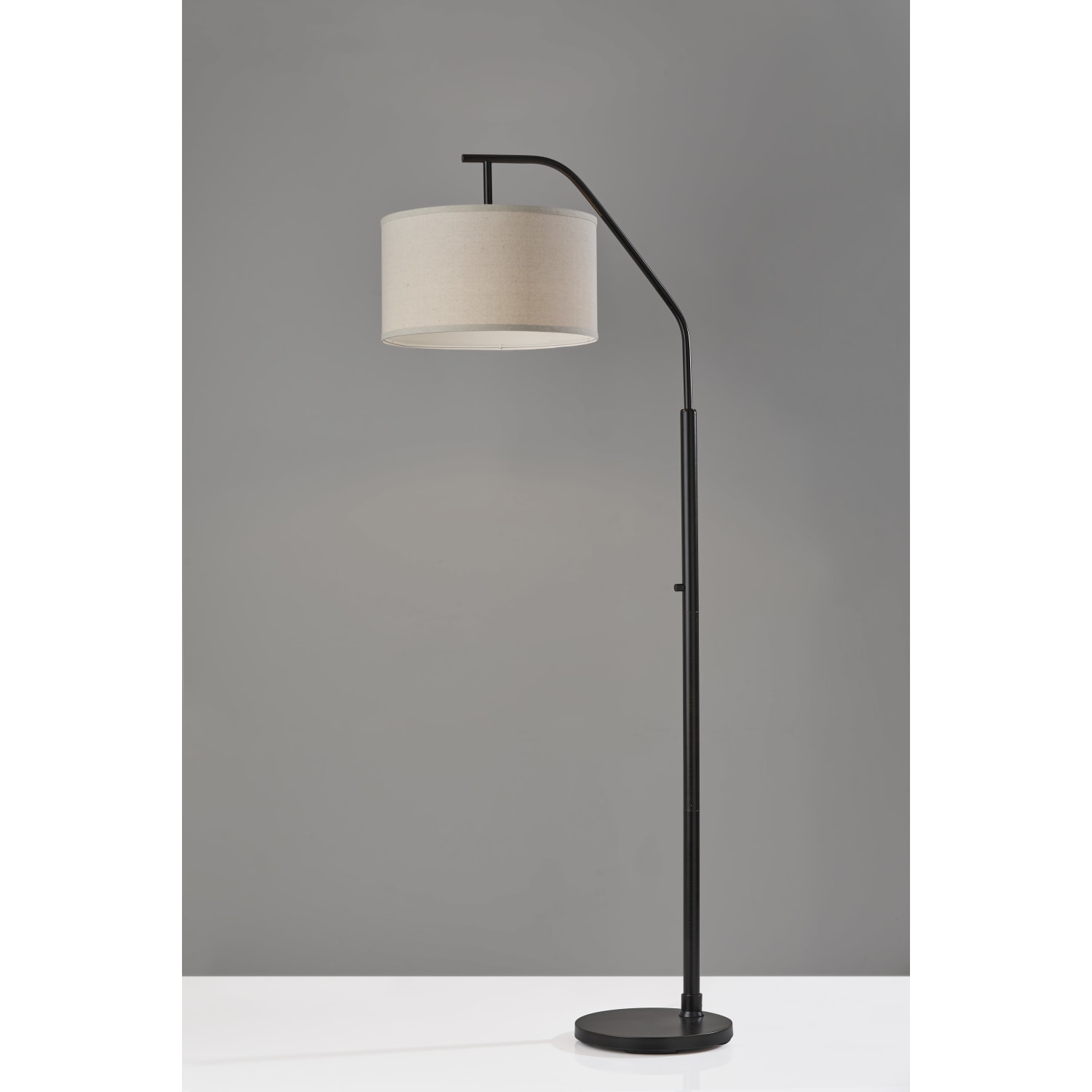 Adesso Simplee Max Floor Lamp, 66inH, Oatmeal Shade/Black Base - Image 6