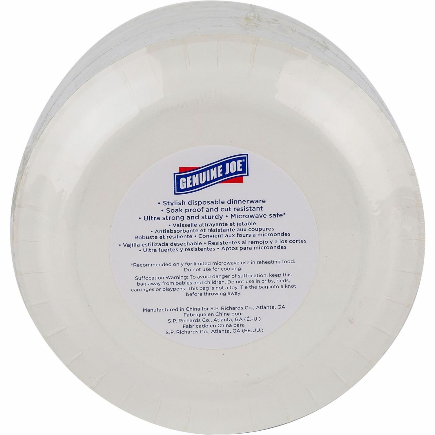 Genuine Joe 7in Printed Paper Plates - Disposable - 7in Diameter - Assorted - 125 / Pack - Image 4