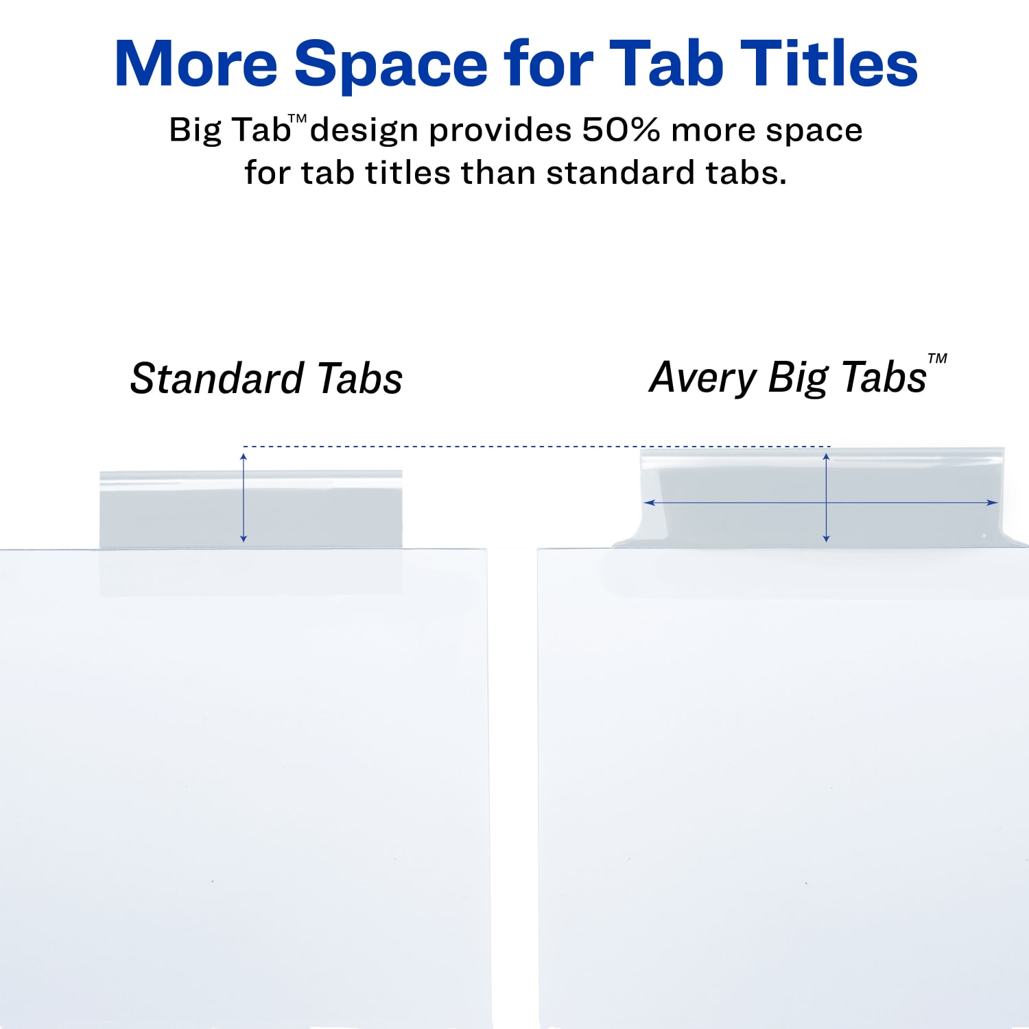 Avery Big Tab Insertable Dividers Gold Reinforced Edge, White/Clear, 8-Tab - Image 5