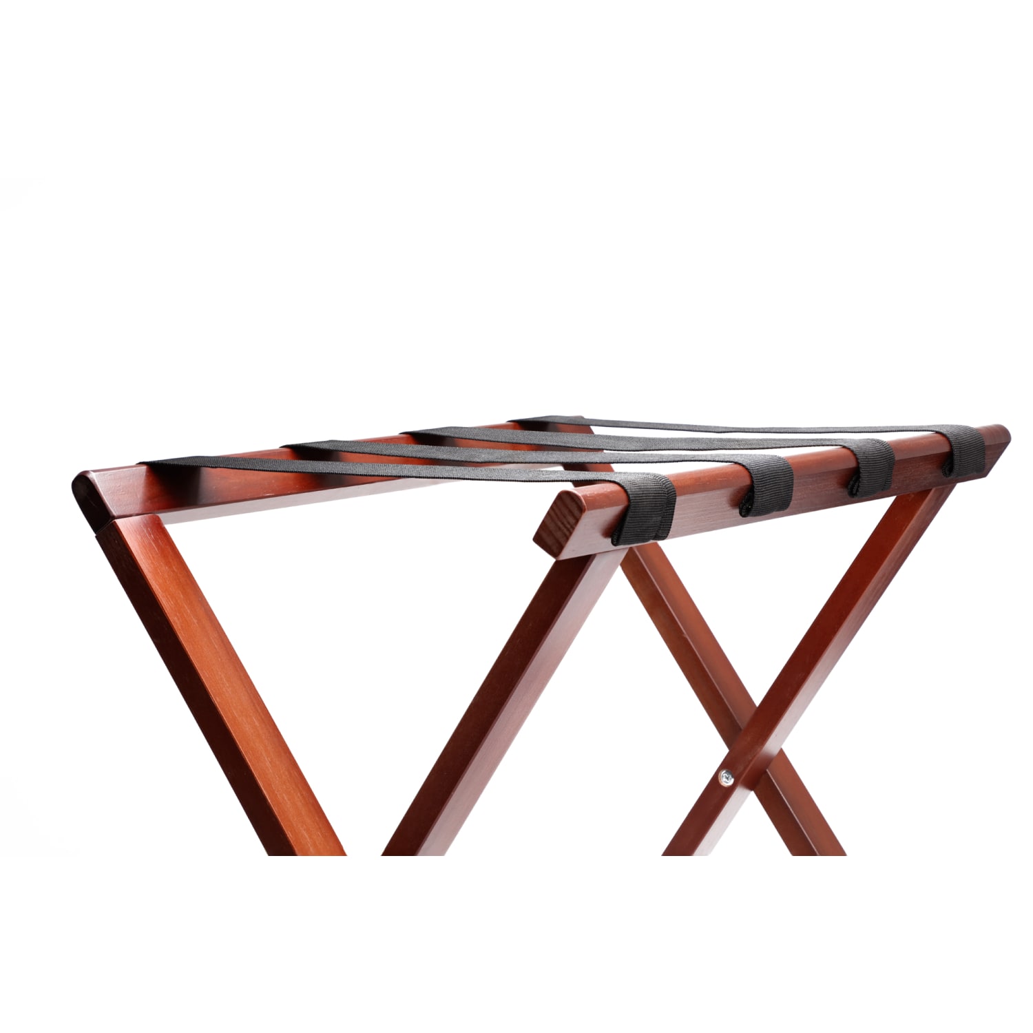 Hospitality 1 Source Wooden Luggage Racks, 20in x 22in x 14in, Walnut/Mahogany, Pack Of 4 Racks - Image 4