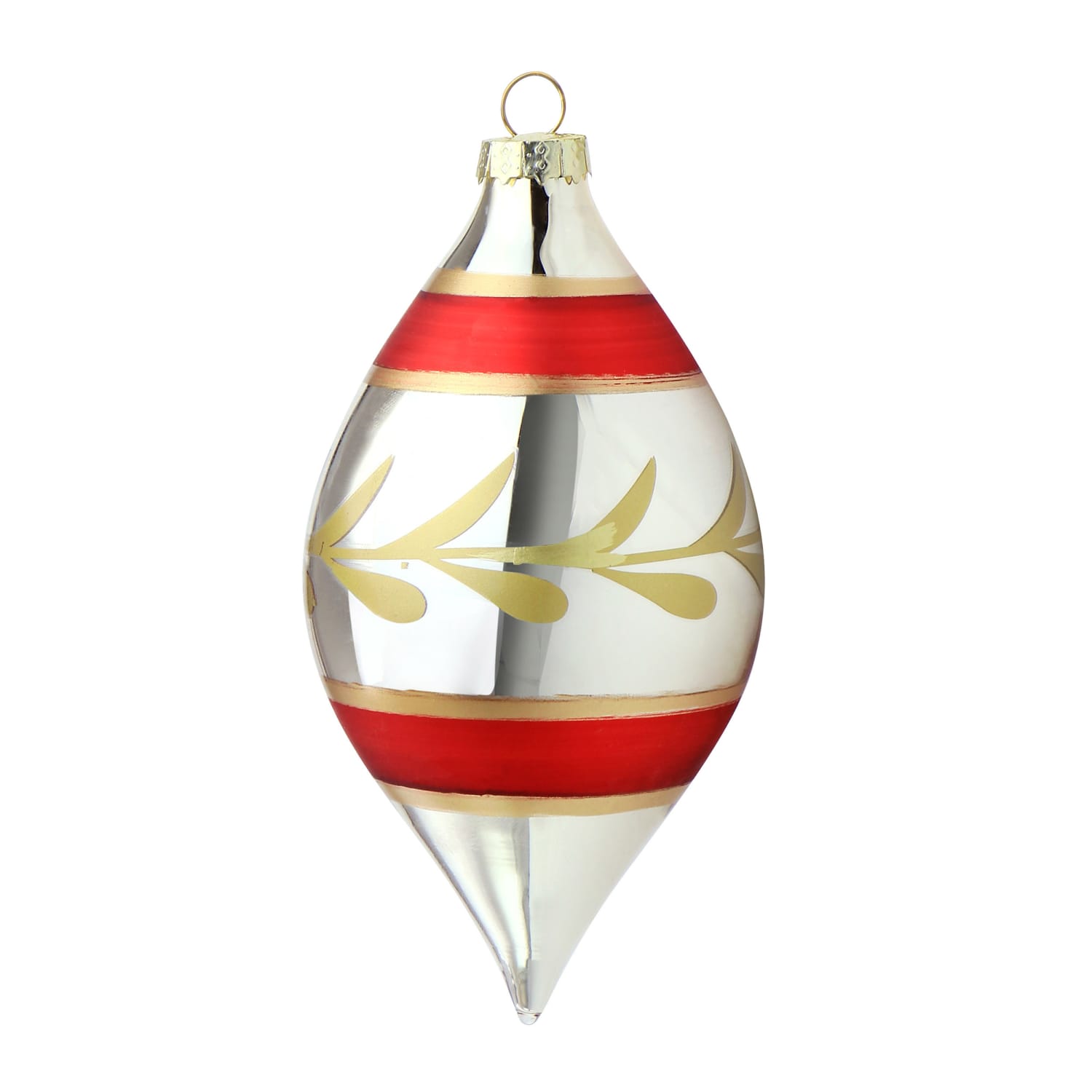 Martha Stewart Holiday Ornament Set, 6inH x 3-1/4inW x 3-1/4inD, Red/Gold/Silver - Image 3