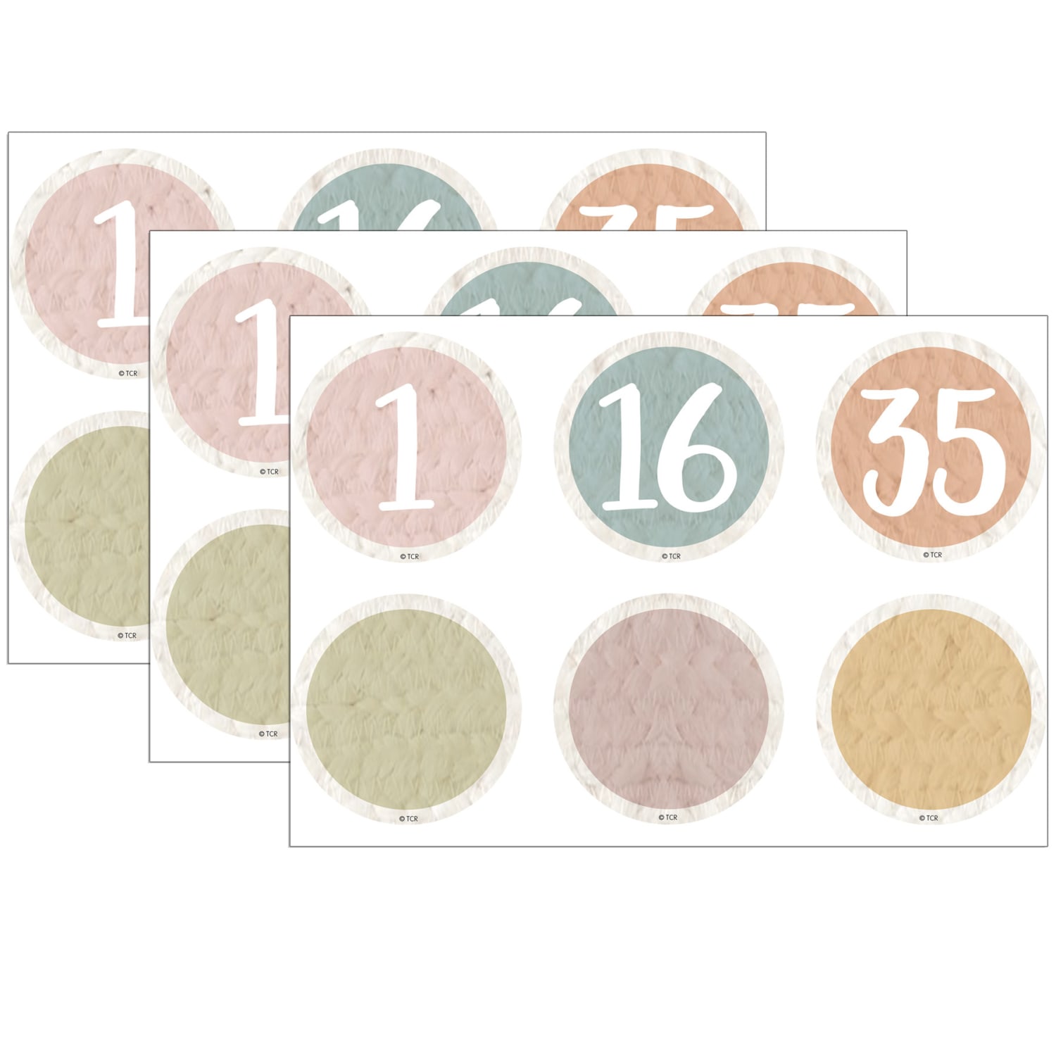 Teacher Created Resources Numbers Magnetic Accents, Everyone is Welcome, 42 Per Pack, Set Of 3 Packs