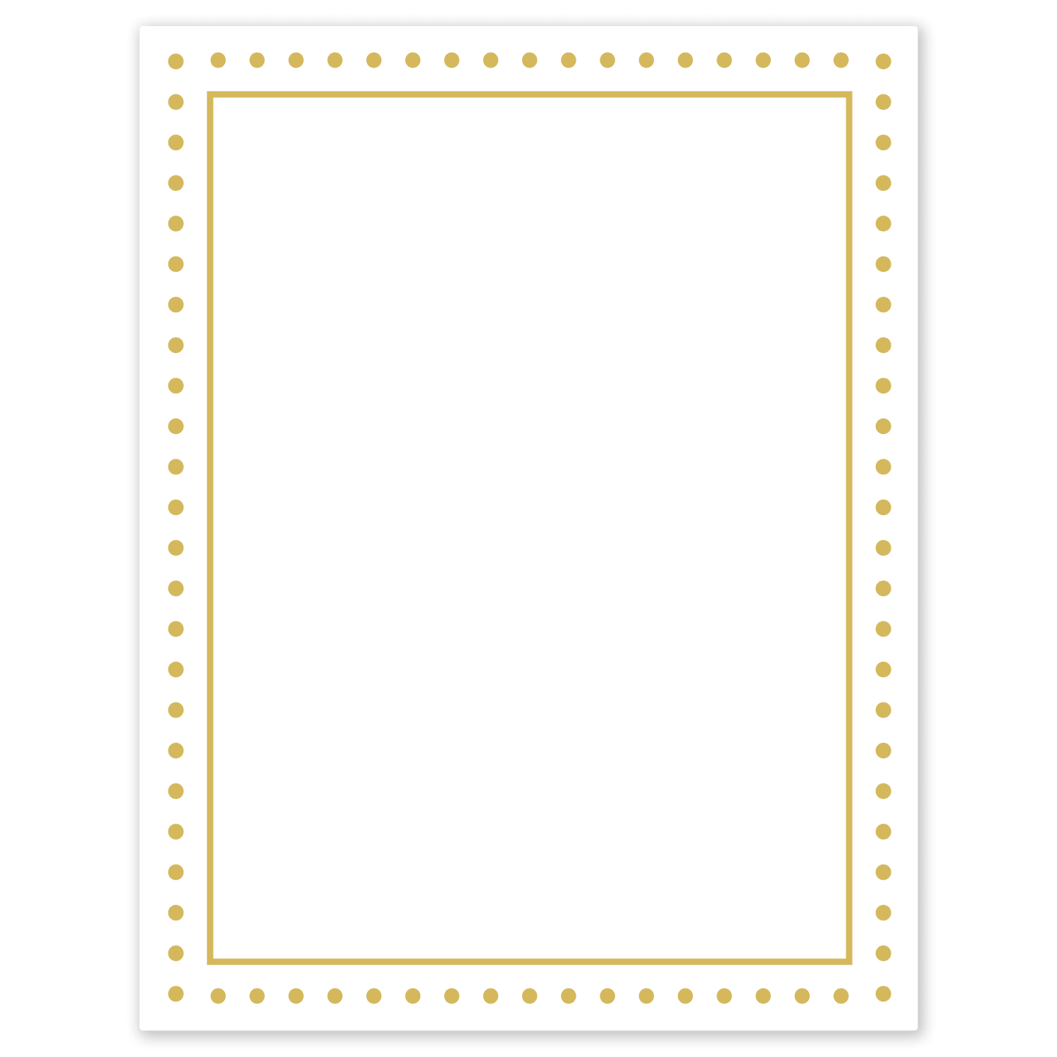 Avery Printable Cards, 8-1/2in x 11in, Matte White With Preprinted Gold Dot Border, Pack Of 10 - Image 3