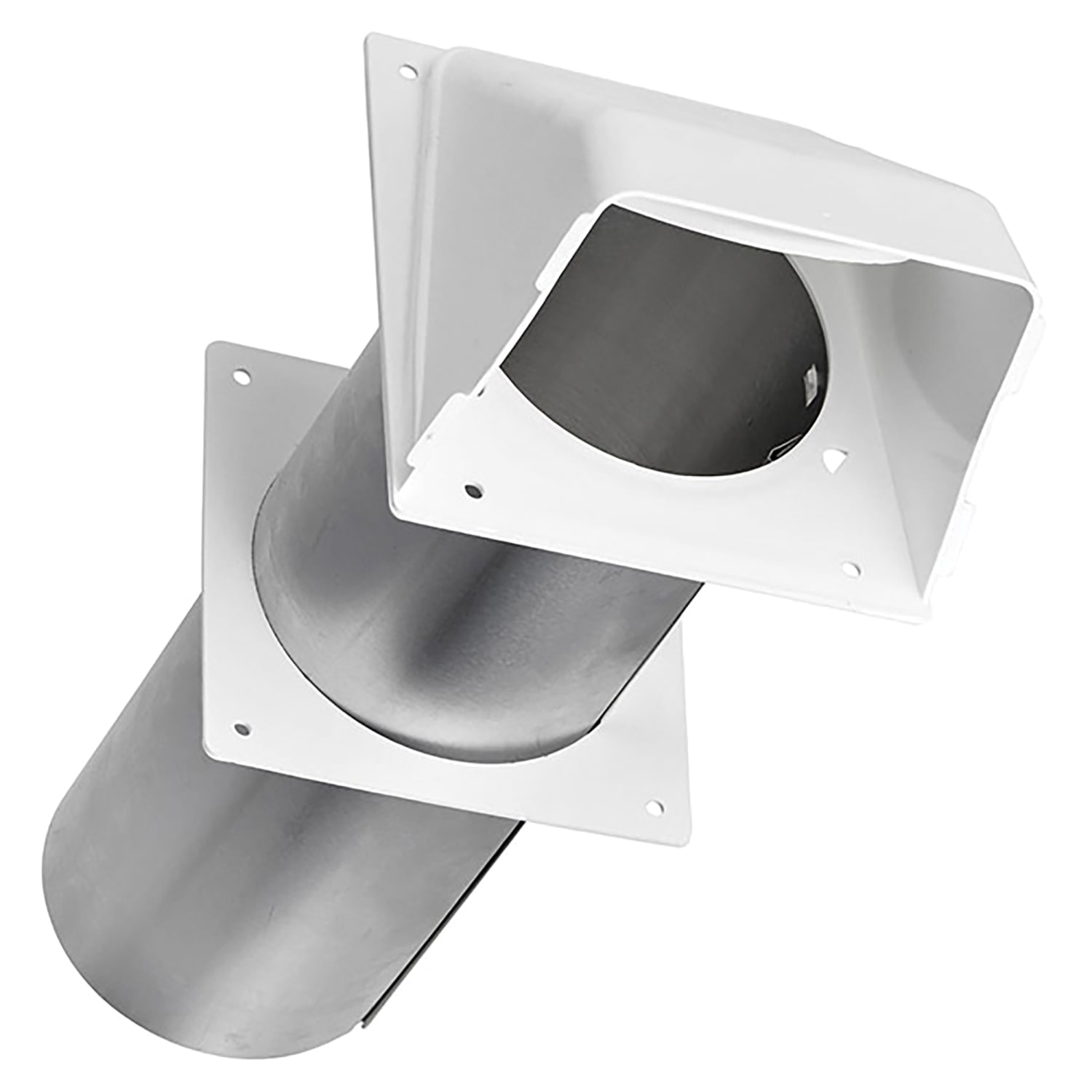 Lambro 4in Plastic Preferred Hood Vent For Vent Installation, White, LAO224W - Image 3