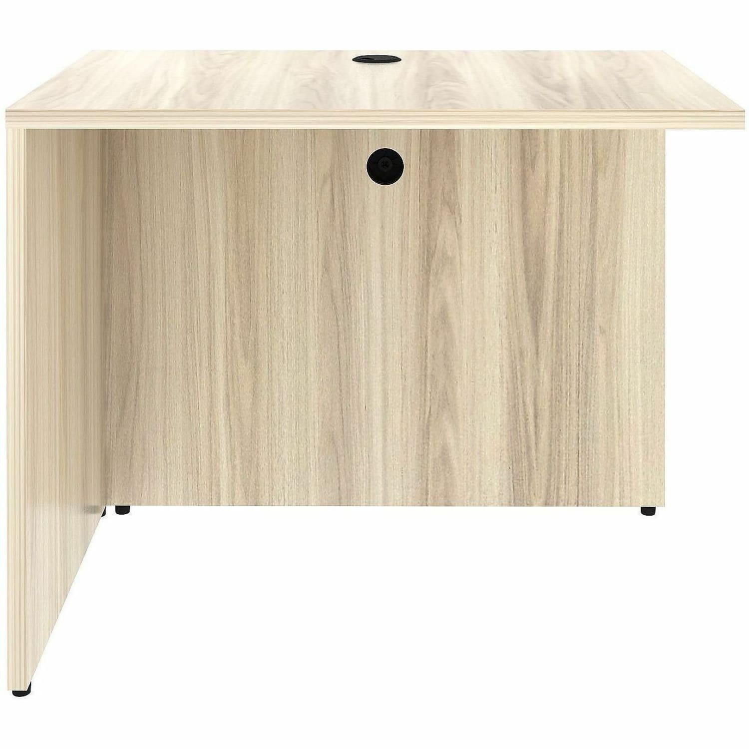 Lorell Essentials Rectangular Return Shell, Rectangle, 29.5inH x 35inW x 24inD, 1in Thick Top, Modern Elm - Image 3