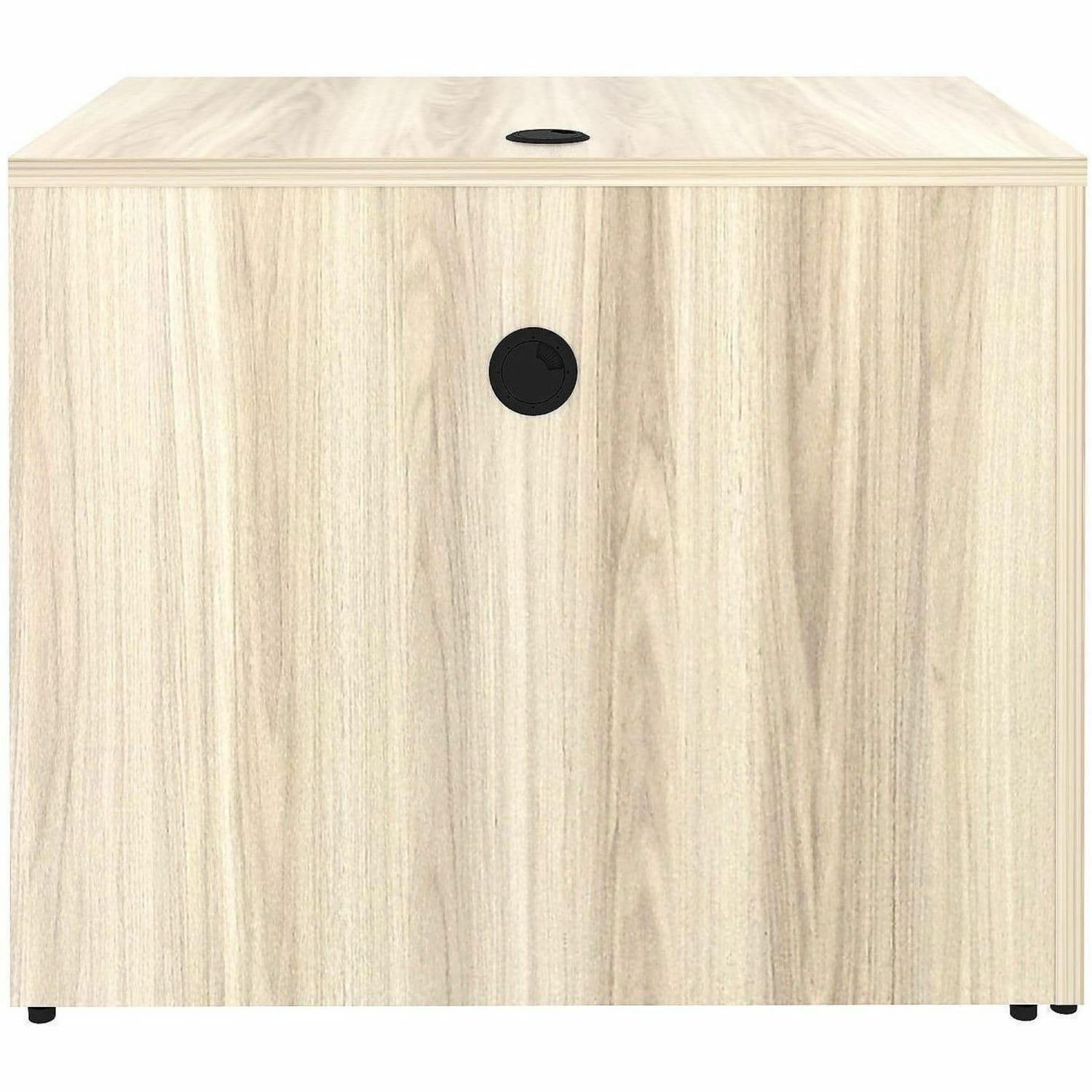 Lorell Essentials Rectangular Return Shell, Rectangle, 29.5inH x 35inW x 24inD, 1in Thick Top, Modern Elm - Image 6