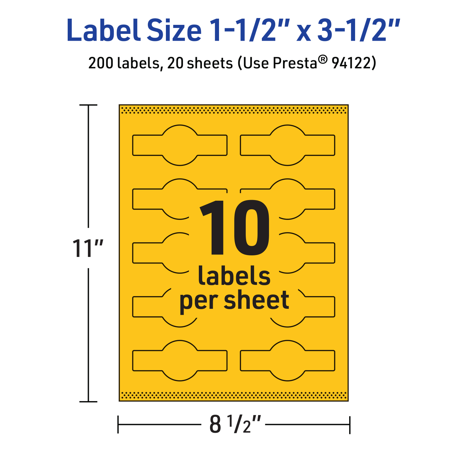 Avery Print-To-The-Edge Labels With Sure Feed Technology, 94122-BYP20, Cigar, 1-1/2in x 3-1/2in, Matte Bright Yellow, Pack of 200 - Image 6